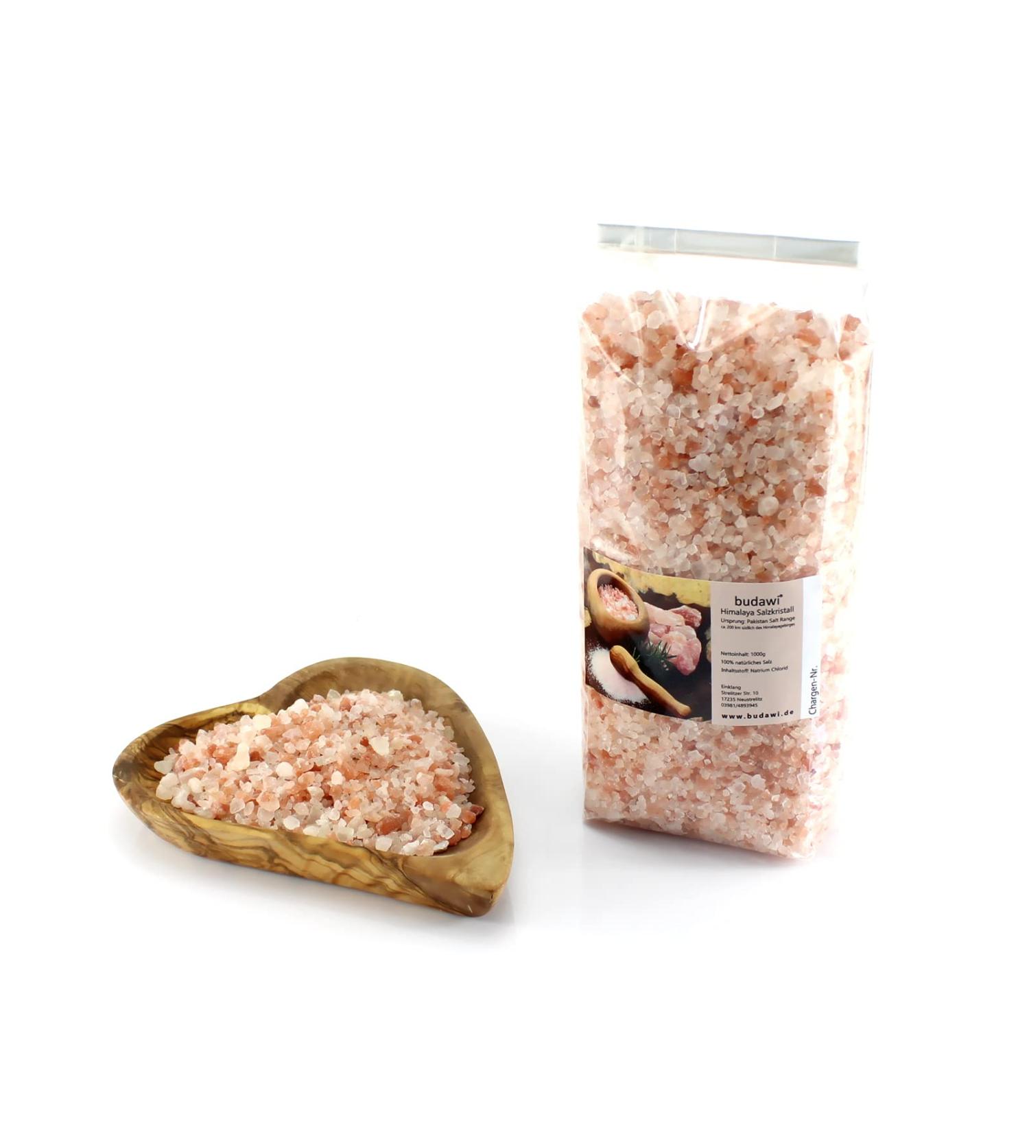  Budawi budawi - Pakistan Beach Salt - 1 to 3 kg of natural salt crystal salt granules / approx. 4 mm - Untreated crystalline salt - Bath salt (1 kg) - Buy Online on GoSupps.com