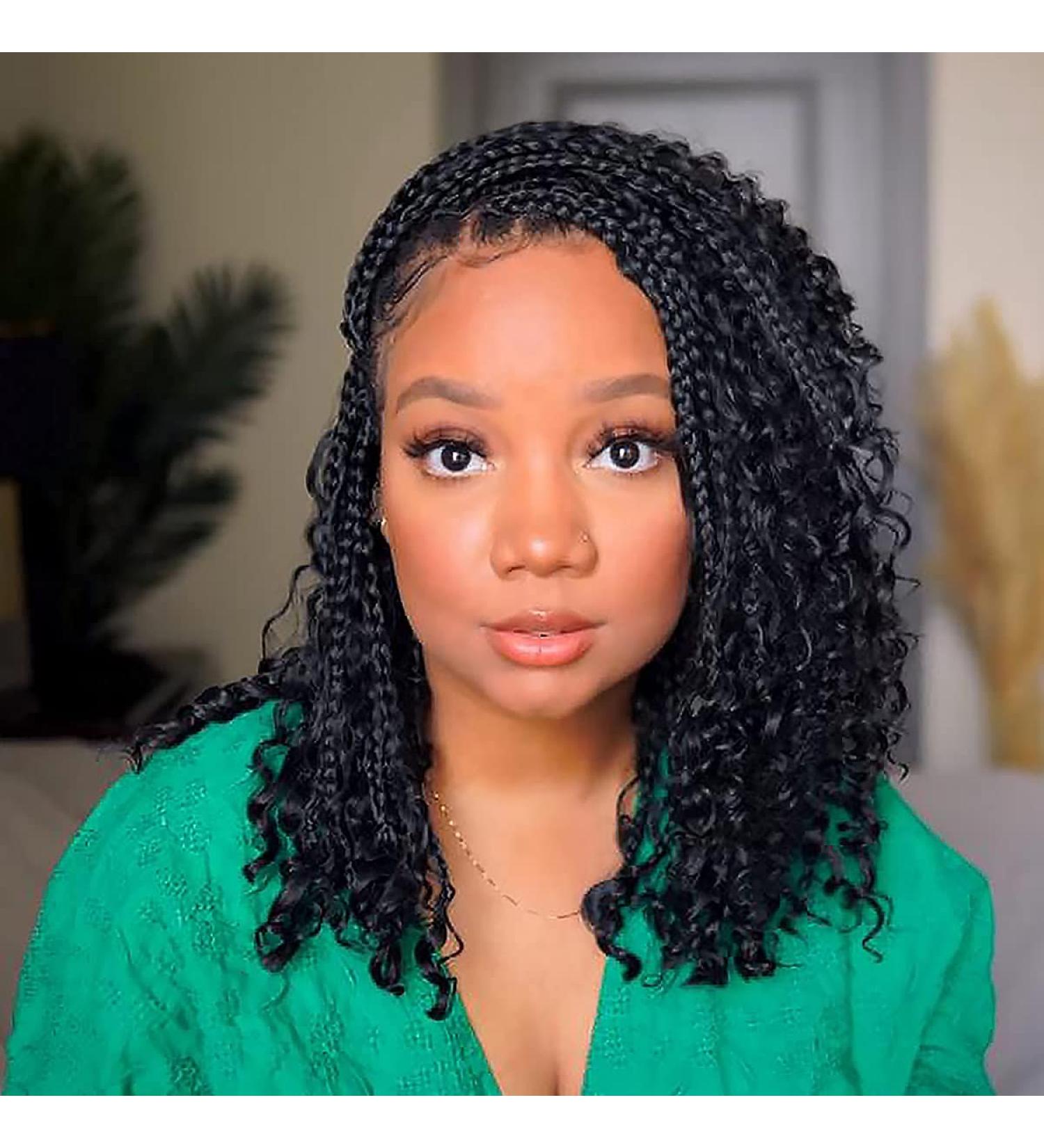 Box braids with curly ends cheap
