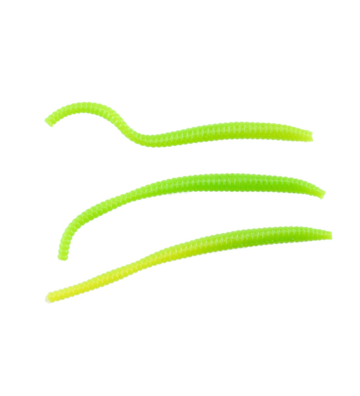 Berkley PowerBait Power Floating Trout Worm , Green Chartreuse, 3" (15 Count)