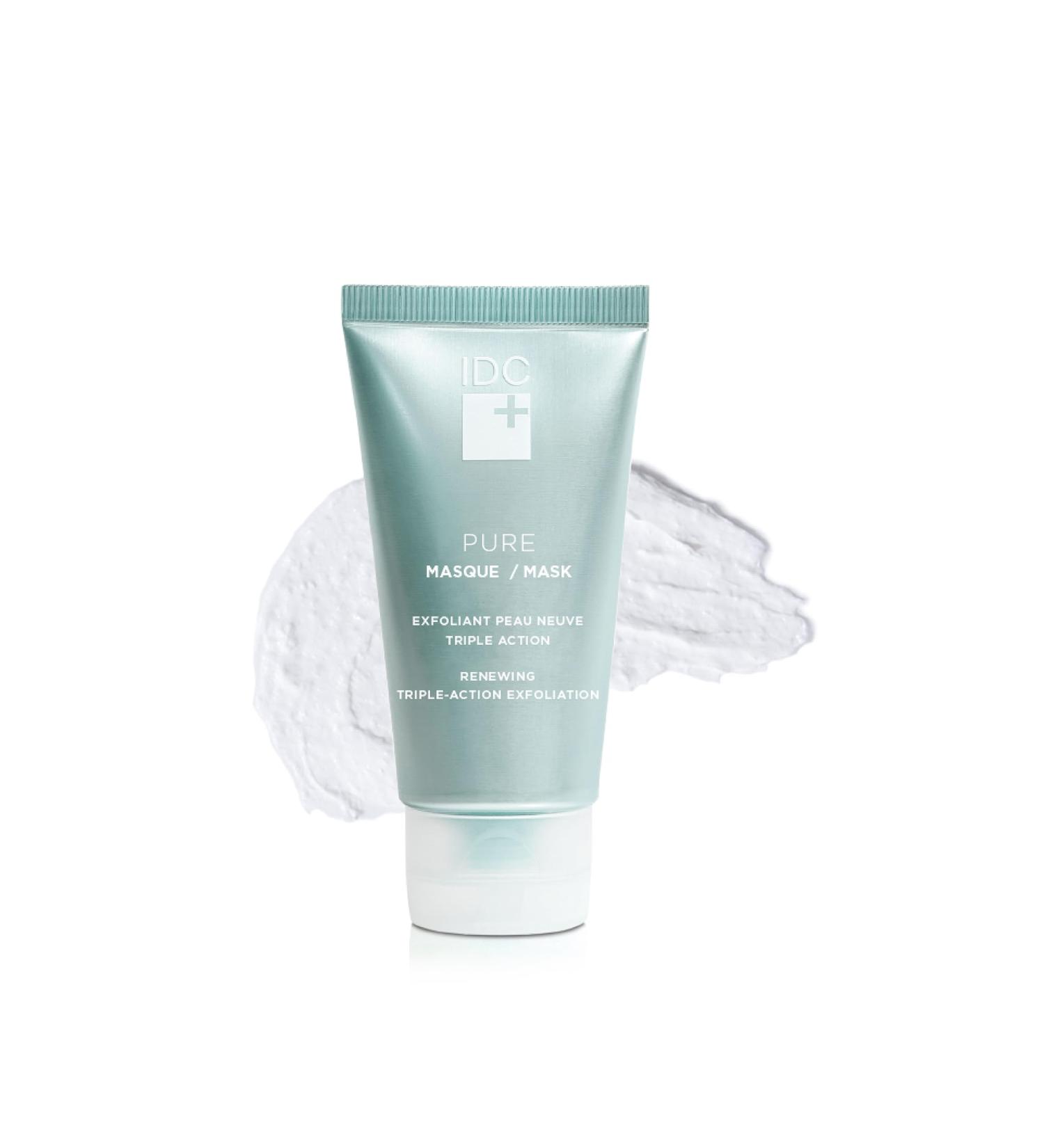 IDC Dermo Pure Mask - AHA Skin Brightening & Exfoliating Mask for All Skin Types | Vegan Pore Cleansing & Renewing Face Care - Buy Online on GoSupps.com