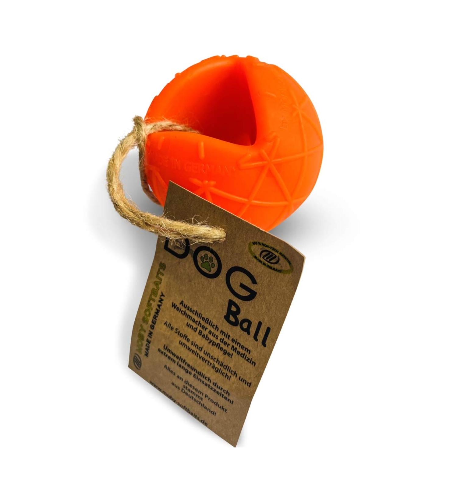Lasama Moby Dog Ball - Non-Toxic Eco-Friendly Orange Dog Ball for Safe Playtime - Buy Online on GoSupps.com