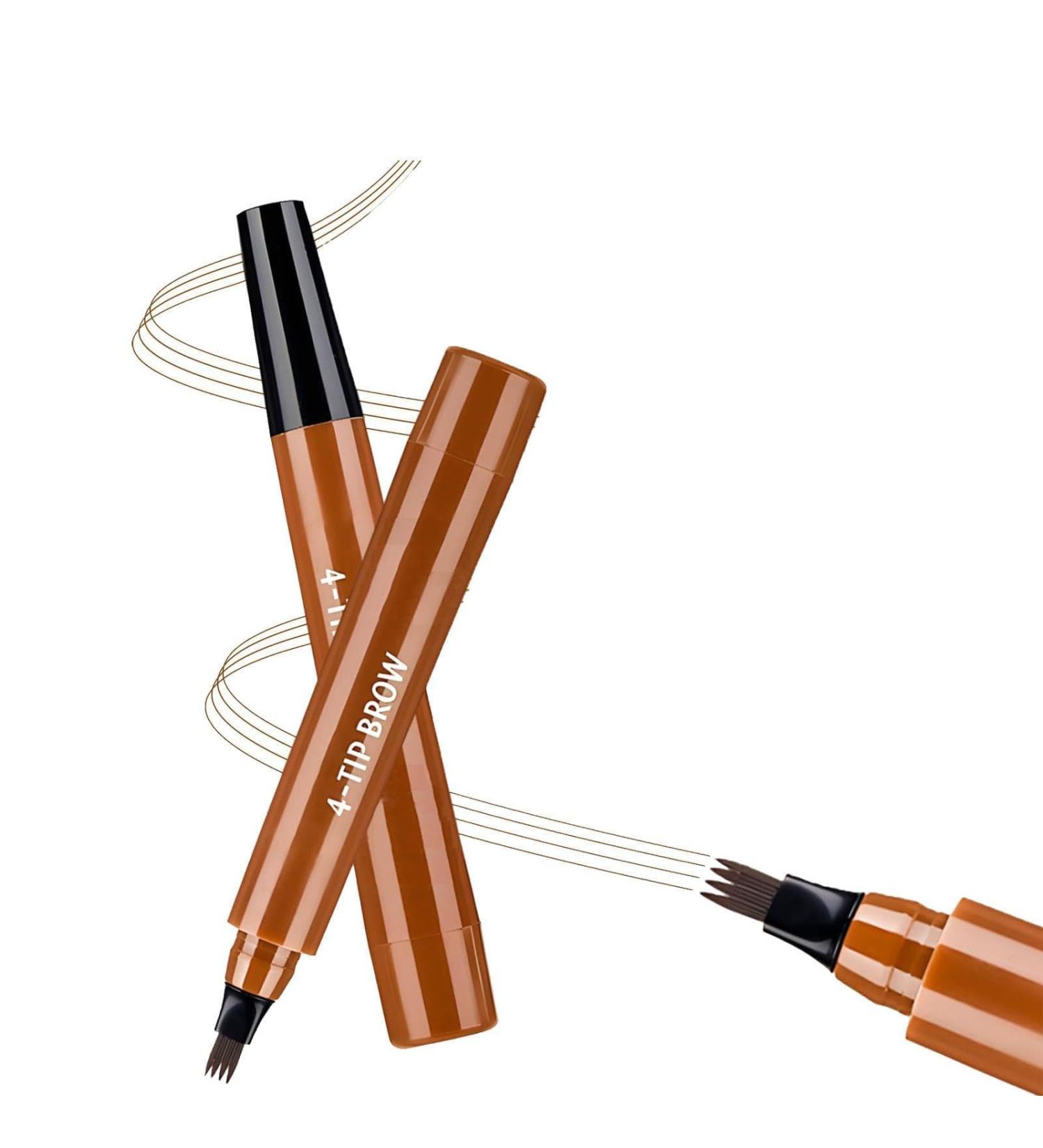  Generisch Microblading Waterproof Eyebrow Pencil 4 Teeth Fork Tip Long Lasting Eyebrow Pencil for Natural Hair Drawing 3D Microblading Effect Light Brown - Buy Online on GoSupps.com