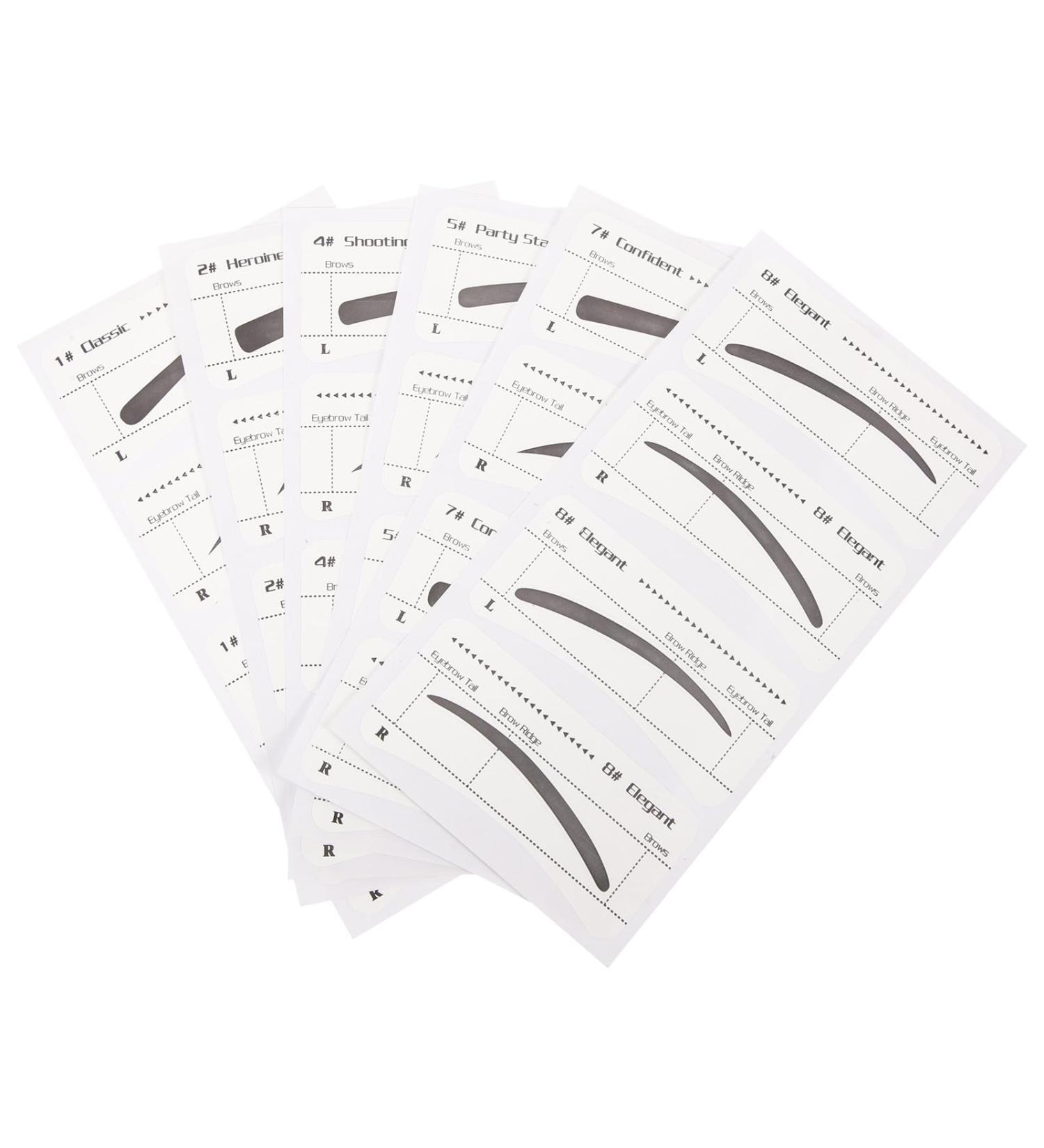 Sewroro Lot de 6 Pochoirs Sourcils Jetables pour Maquillage F minin Autocollants pour Sourcils de Fille Mod les Vari s pour Dessin Pr cis Usage Maison et Salon Outil Pratique pour - Buy Online on GoSupps.com