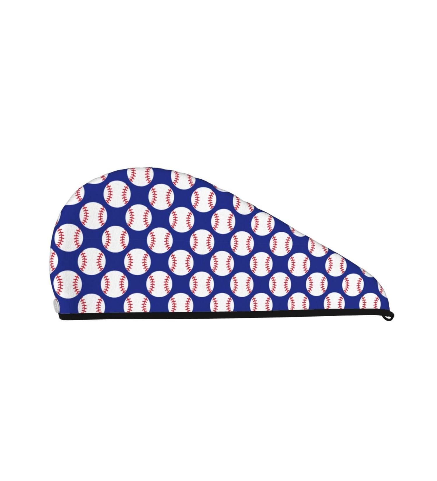 Buy Baseball Pattern Microfiber Hair Towel - Soft Super Absorbent & Quick Dry Hair Wrap for Women - Ideal for Long Curly & Thick Hair - Buy Online on GoSupps.com