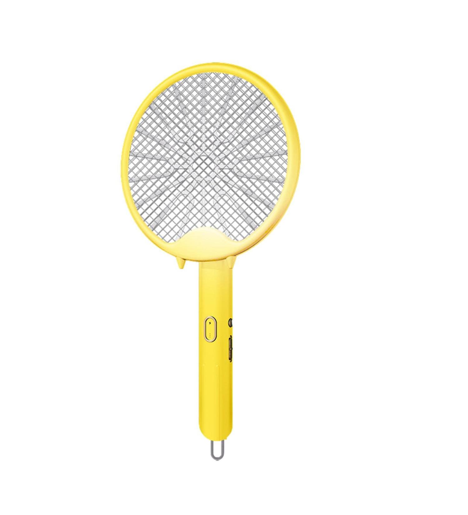 Fly Swatter Electric | USB Rechargeable Electric Mosquitoes Swatter | Foldable Fly Swatter Racket 3000 Volts Fly for Buggs Fly Killers for Travel Outdoor Camping (Yellow) - Buy Online on GoSupps.com