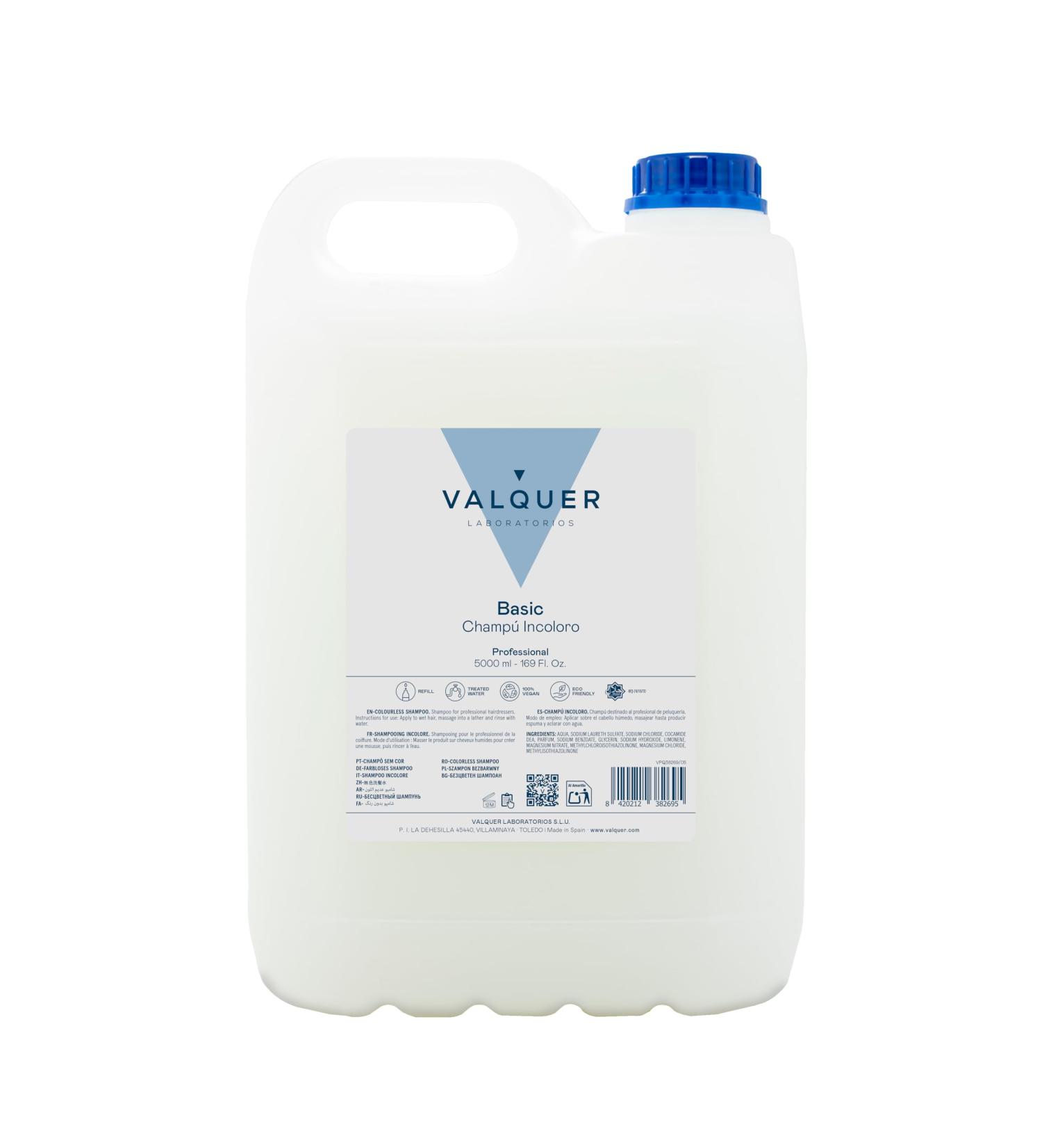 Valquer Professional Special Colorless Shampoo for Hairdressing Professional Shampoo Carafa-5000 ml - Buy Online on GoSupps.com