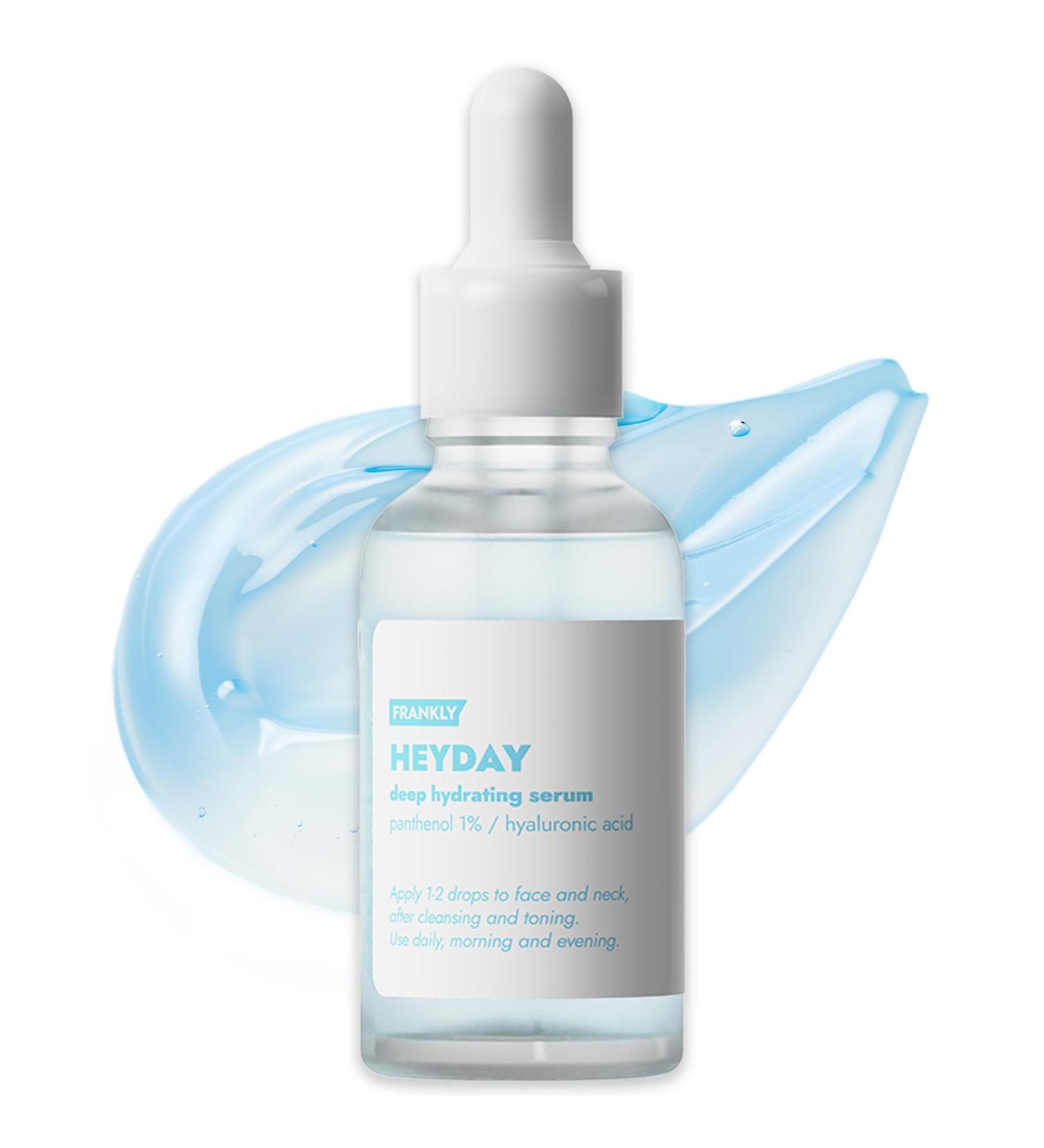 Frankly Heyday Serum - Vegan Deep Moisture & Radiance Boost with Panthenol & Hyaluronic Acid | Anti-Aging for Dry Sensitive Skin | 1.01 fl. oz - Buy Online on GoSupps.com