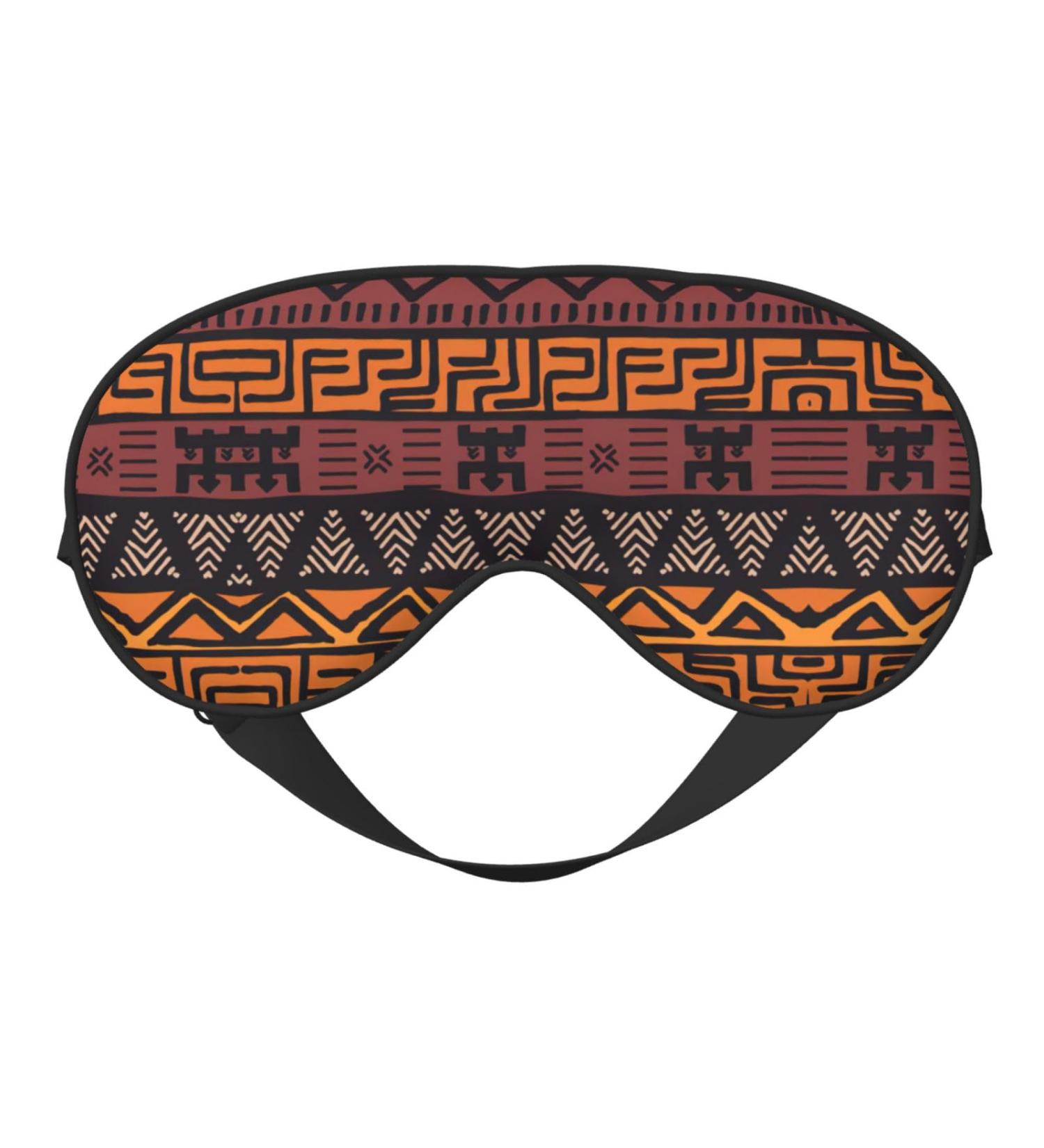 African Mud Cloth Tribal Print Eye Mask | Unisex Soft Comfort Sleep Shade for Travel Yoga & Shift Work - Buy Online on GoSupps.com