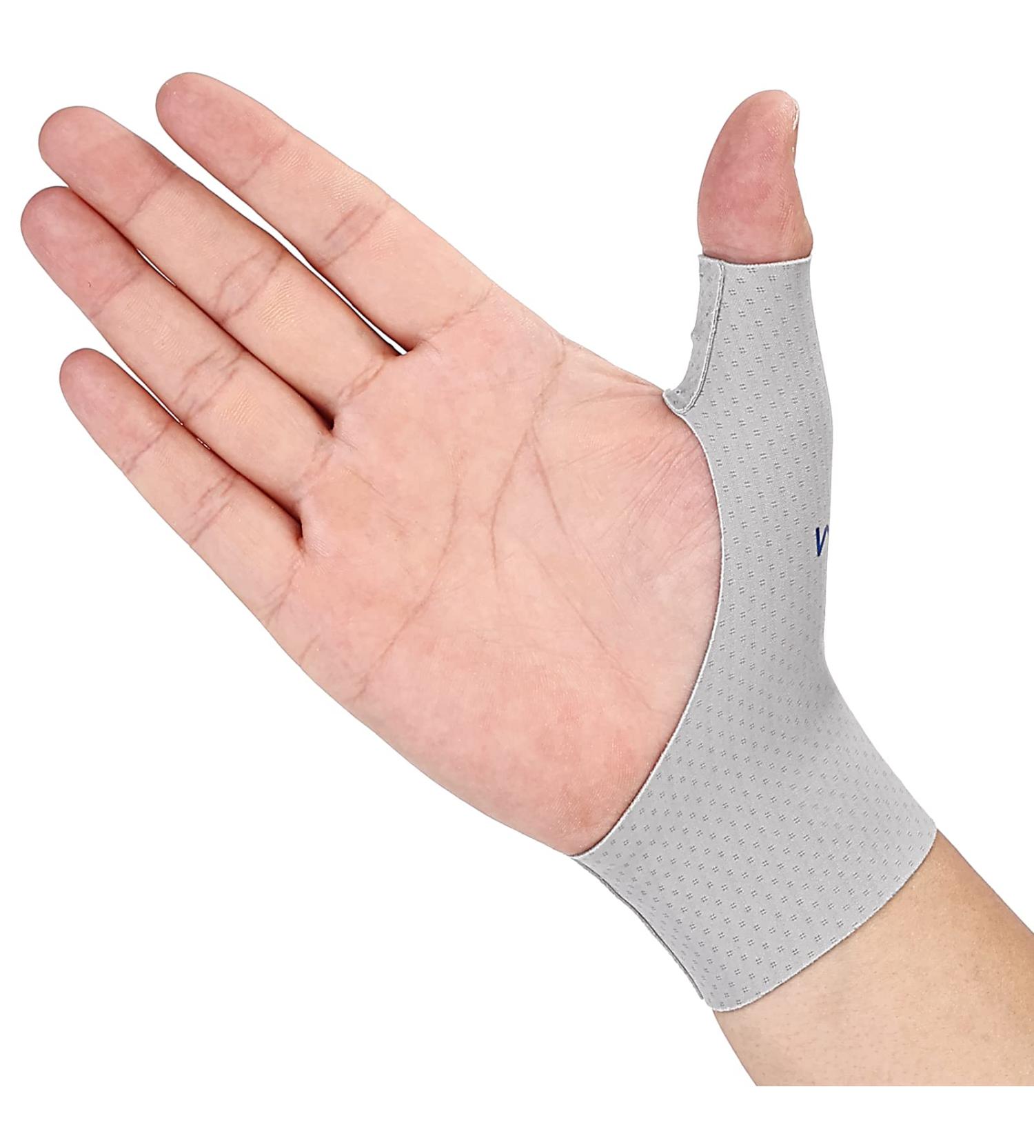 Willcom Elastic Thumb Wrist Splint - 2 Pack Compression Glove for Men & Women | Soft Tissue Arthritis Pain Relief Protector - Gray - Buy Online on GoSupps.com