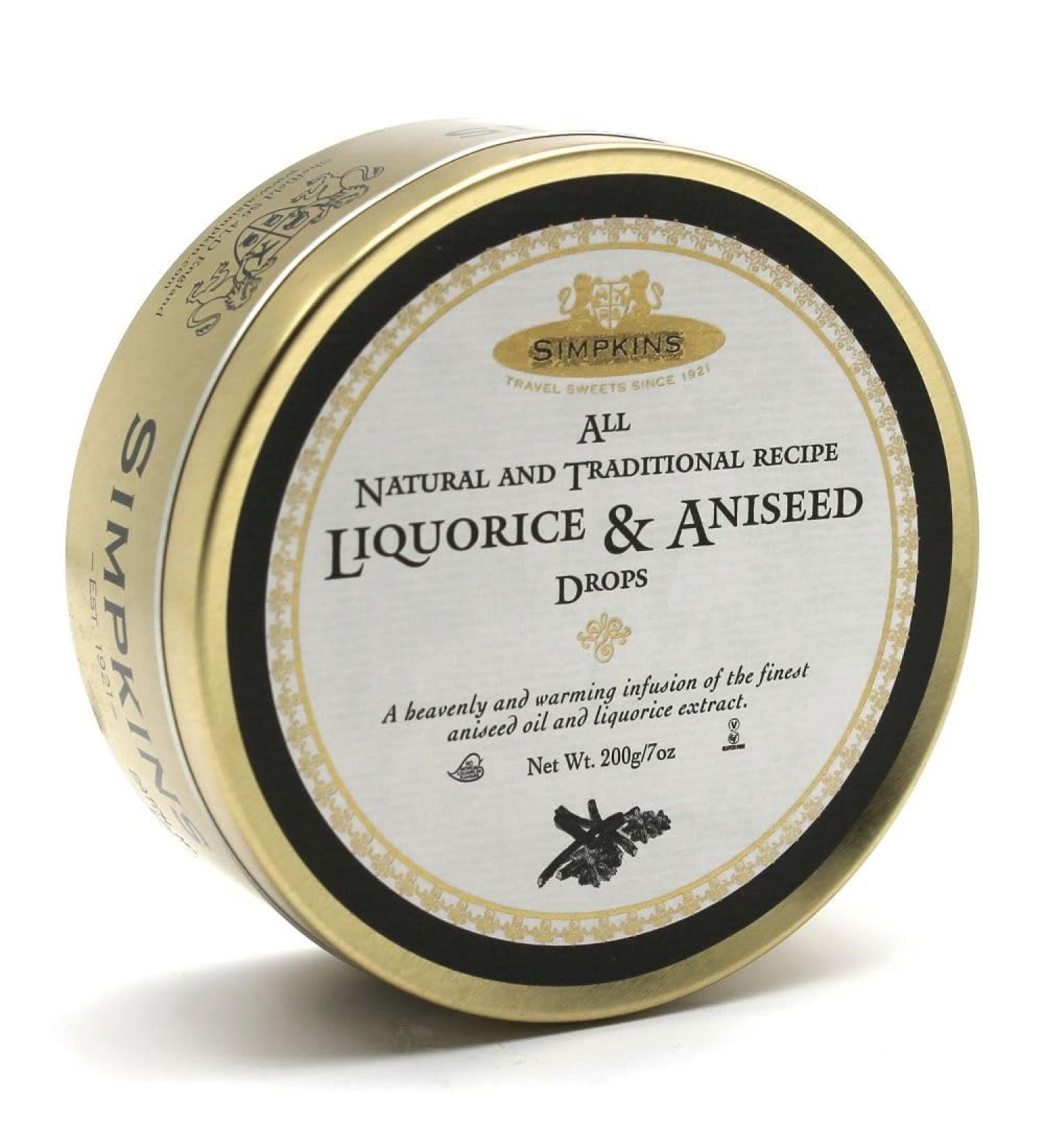 Nipits Classic Liquorice and Aniseed Travel Tin 200g - The Original Travel Tin Manufacturer - All Natural Colours and Flavours - Vegetarian and Vegan Friendly - Gluten and Dairy Free