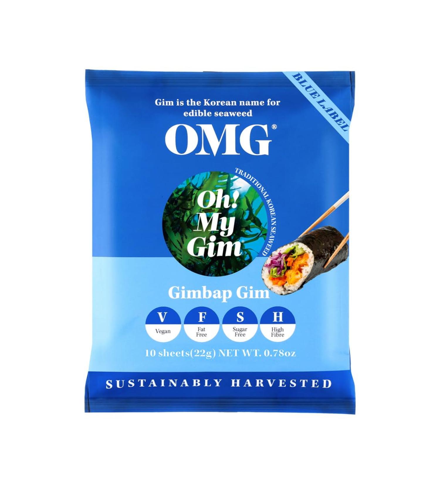Buy OMG OH My Gim Nori Algenbl tter 50s - 110g Roasted Seaweed for Gimbap & Sushi | Authentic Korean Sea Algae from South Korea - Buy Online on GoSupps.com