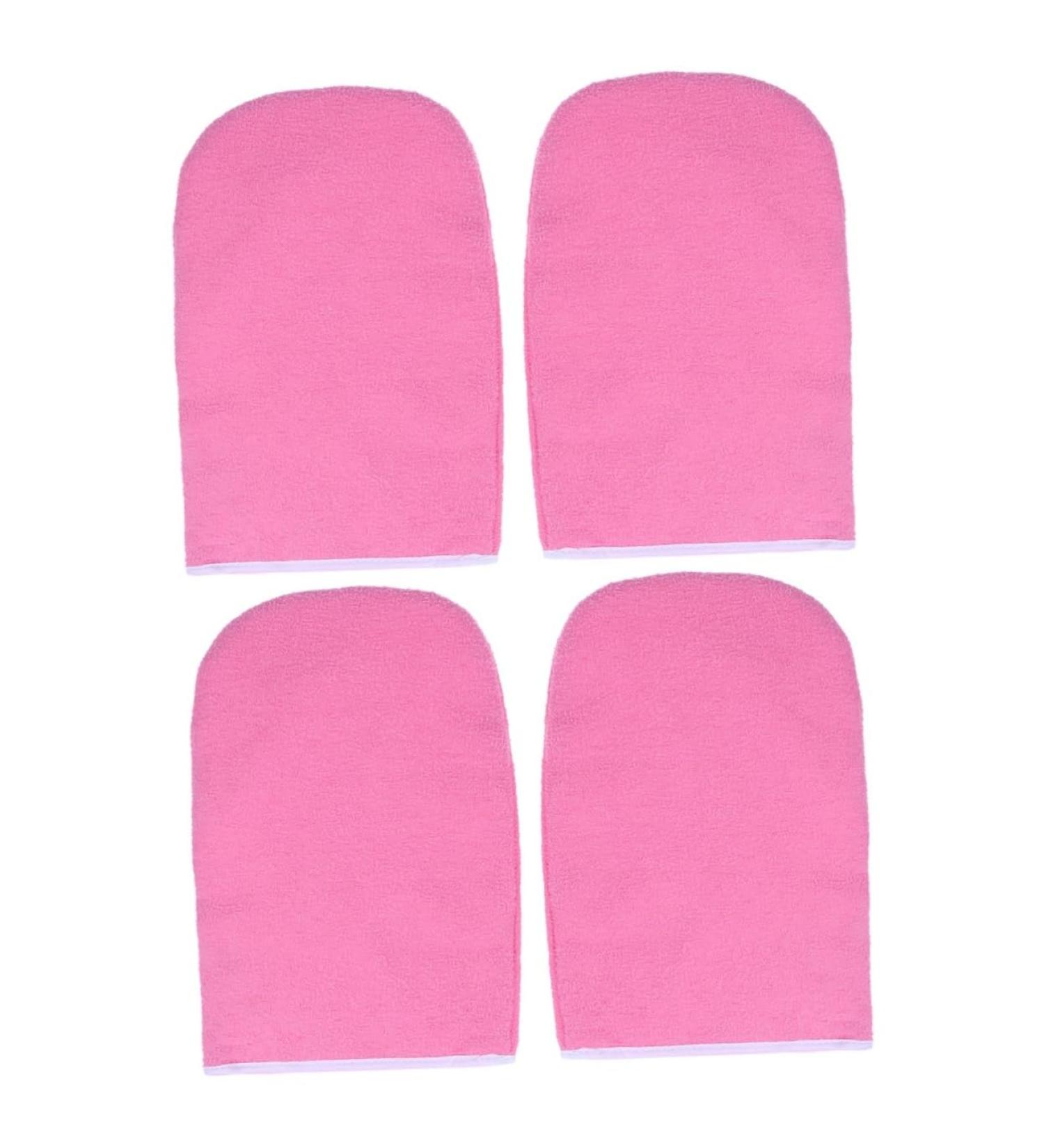 Ipetboom 2 Pairs Paraffin Wax Gloves Bath Treatment Mitt Insulated Gloves Hand Spa Cover Hand Treatment Mitts Pink Cosmetic Cotton Gloves - Buy Online on GoSupps.com