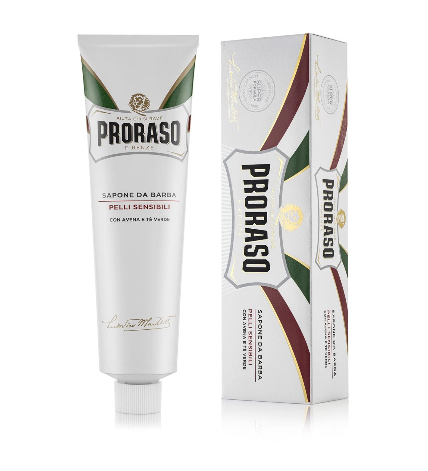 Proraso Men's Sensitive Shaving Cream 5.2 Oz - Gentle Formula for Smooth Shave - Buy Online on GoSupps.com