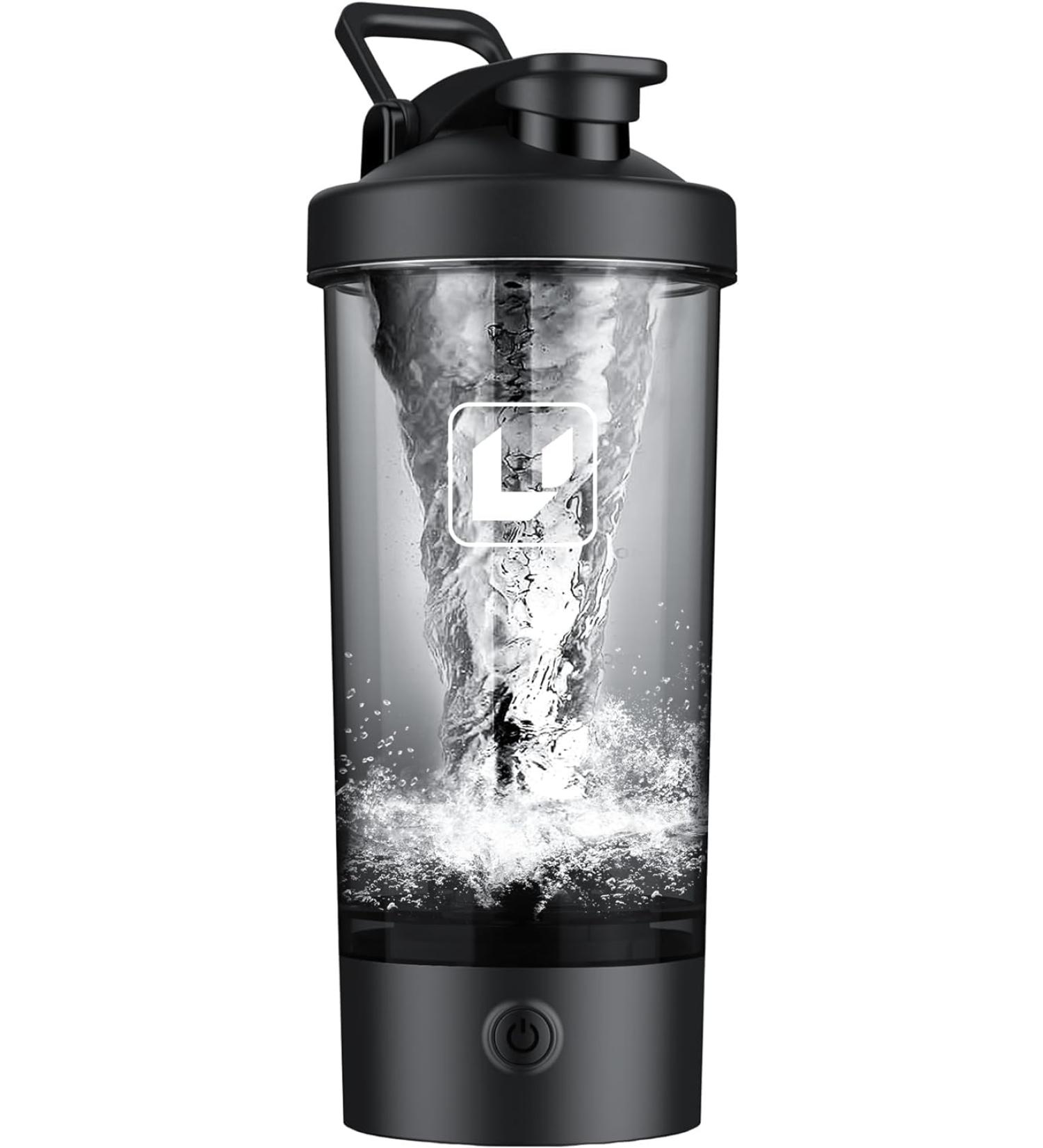 Cholas Premium Electric Protein Shaker Bottle - 600ml Portable Mixer for Gym Cocktails & Smoothies - BPA-Free Dark Black - Buy Online on GoSupps.com