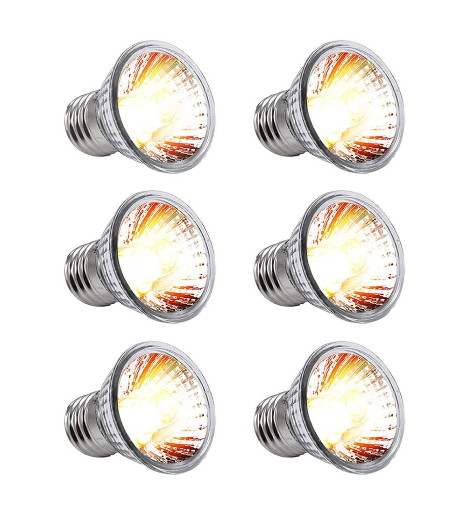 Newfun Turtle Heat Lamp - 6PC E27 75W Dimmable UVA + UVB Full Spectrum Bulb for Reptiles Lizards Turtles & Amphibians - Optimal Heating Solution - Buy Online on GoSupps.com