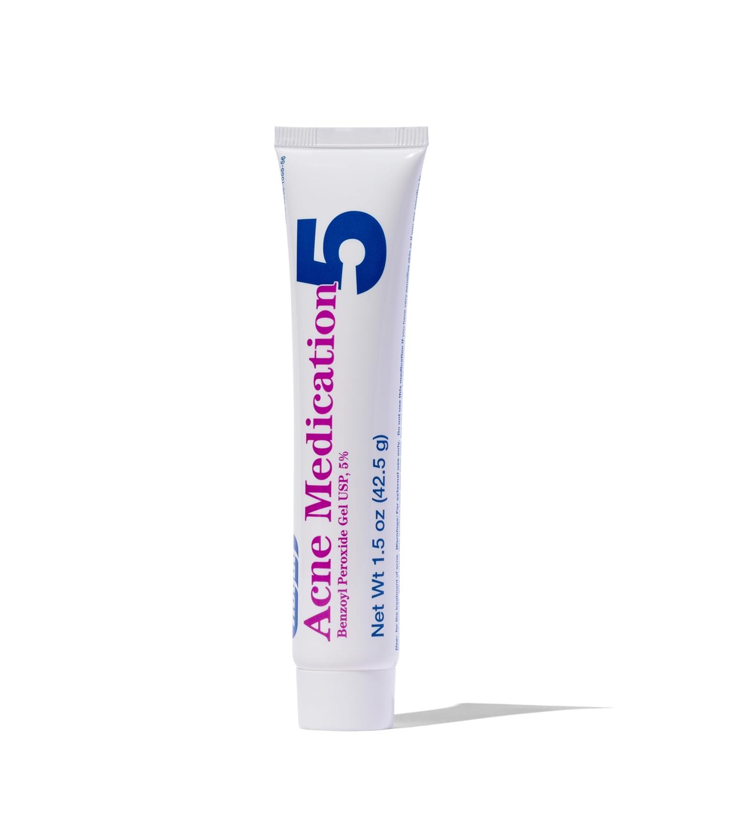Rugby Acne Medication - Benzoyl Peroxide Gel USP 5% - Greaseless Vanishing Formula for Clear Skin - 1.5 Oz - Effective Acne Treatment - Buy Online on GoSupps.com