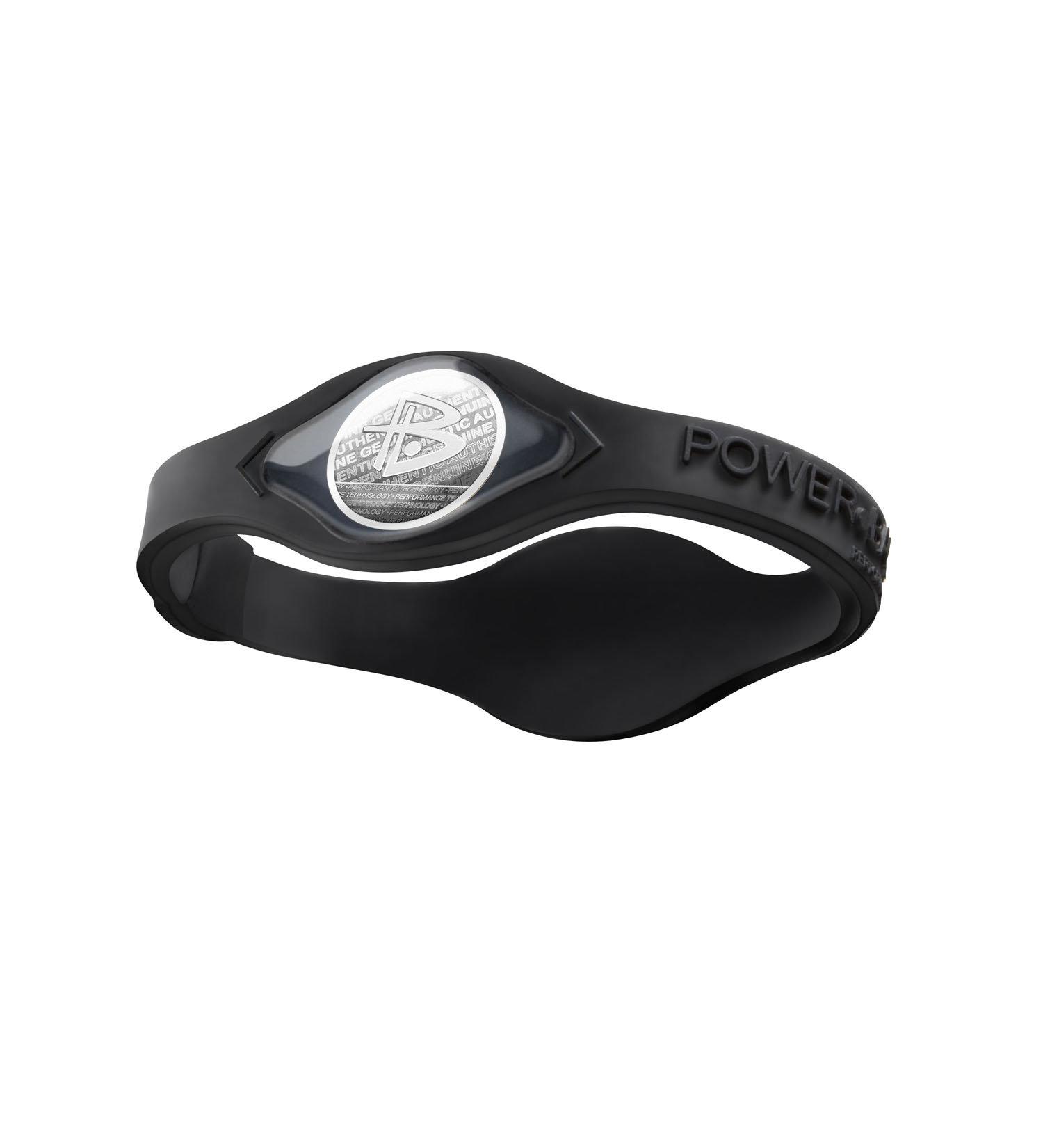 Power Balance Silicone Wristband - Genuine (Black w/Black Lettering M)