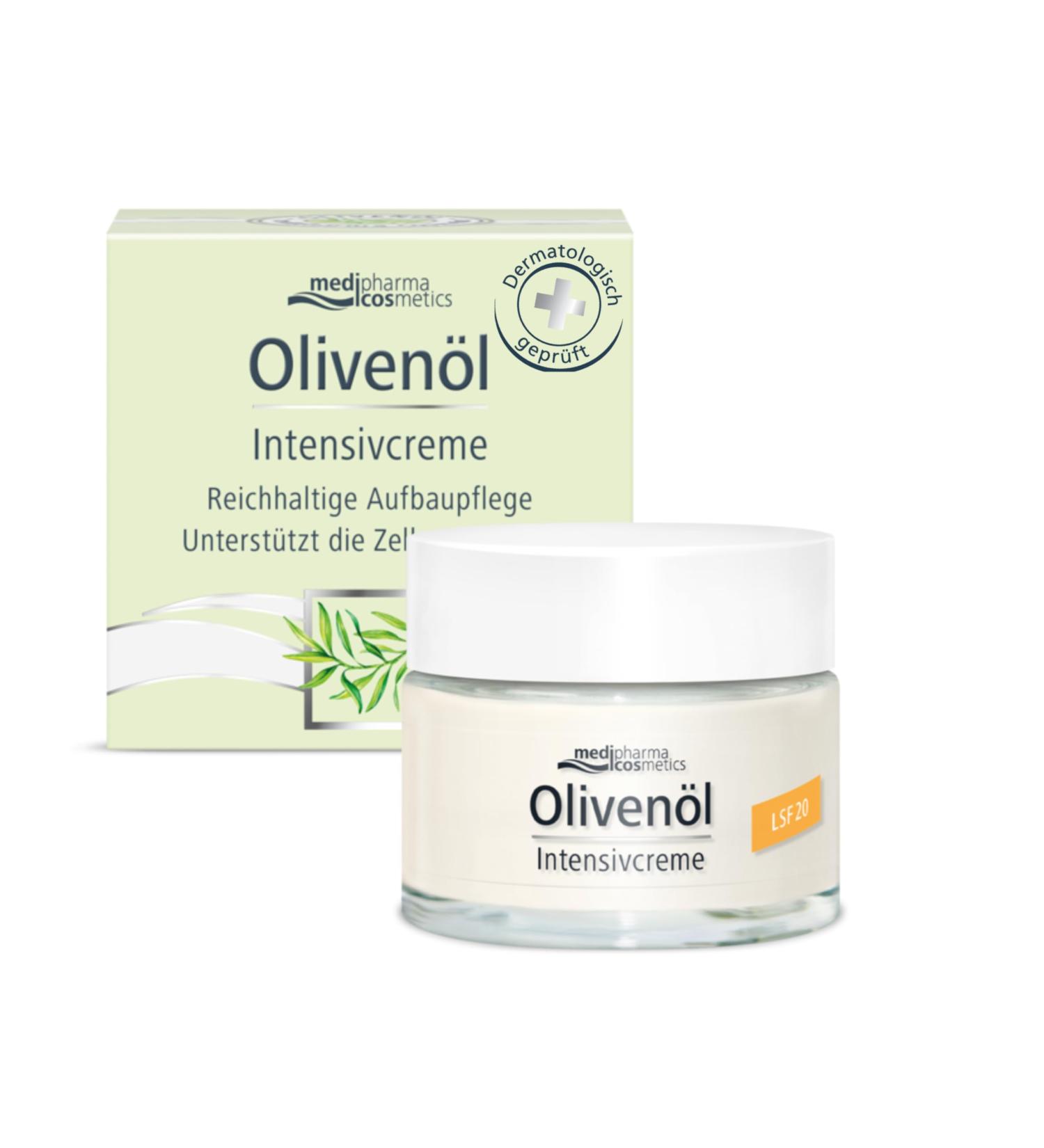  Medipharma Cosmetics Medipharma Cosmetics Olive oil Intense cream Lsf 20 1 piece 50 ml - Buy Online on GoSupps.com