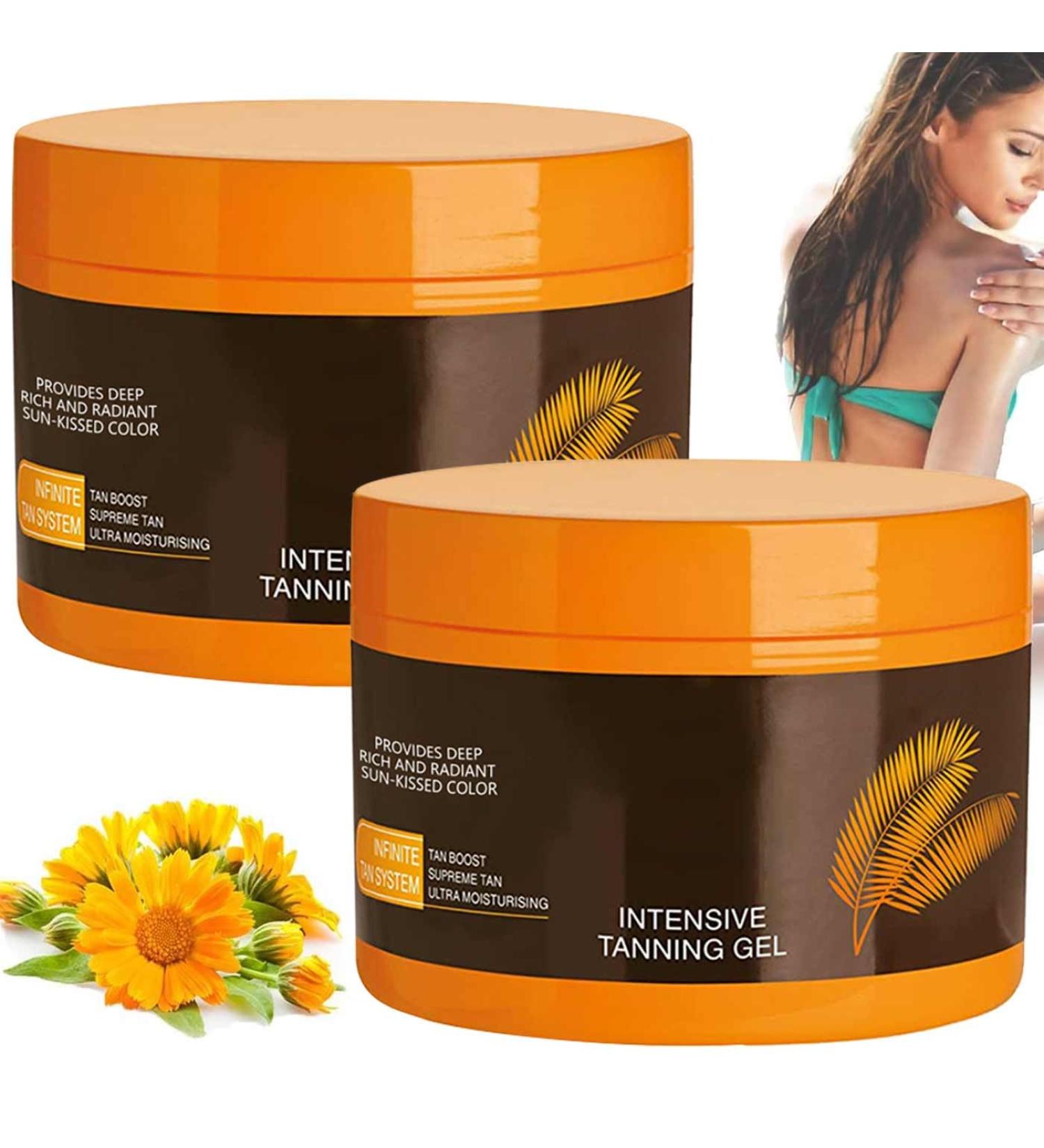 Luxury Intensive Tanning Gel New Tanning Gel Natural Tanning Accelerator Cream Gel Tanning Accelerator Cream Dark Brown Tanning Gel for Outdoor Sun Natural Tanning Cream Tanning Gel for Travel - Buy Online on GoSupps.com