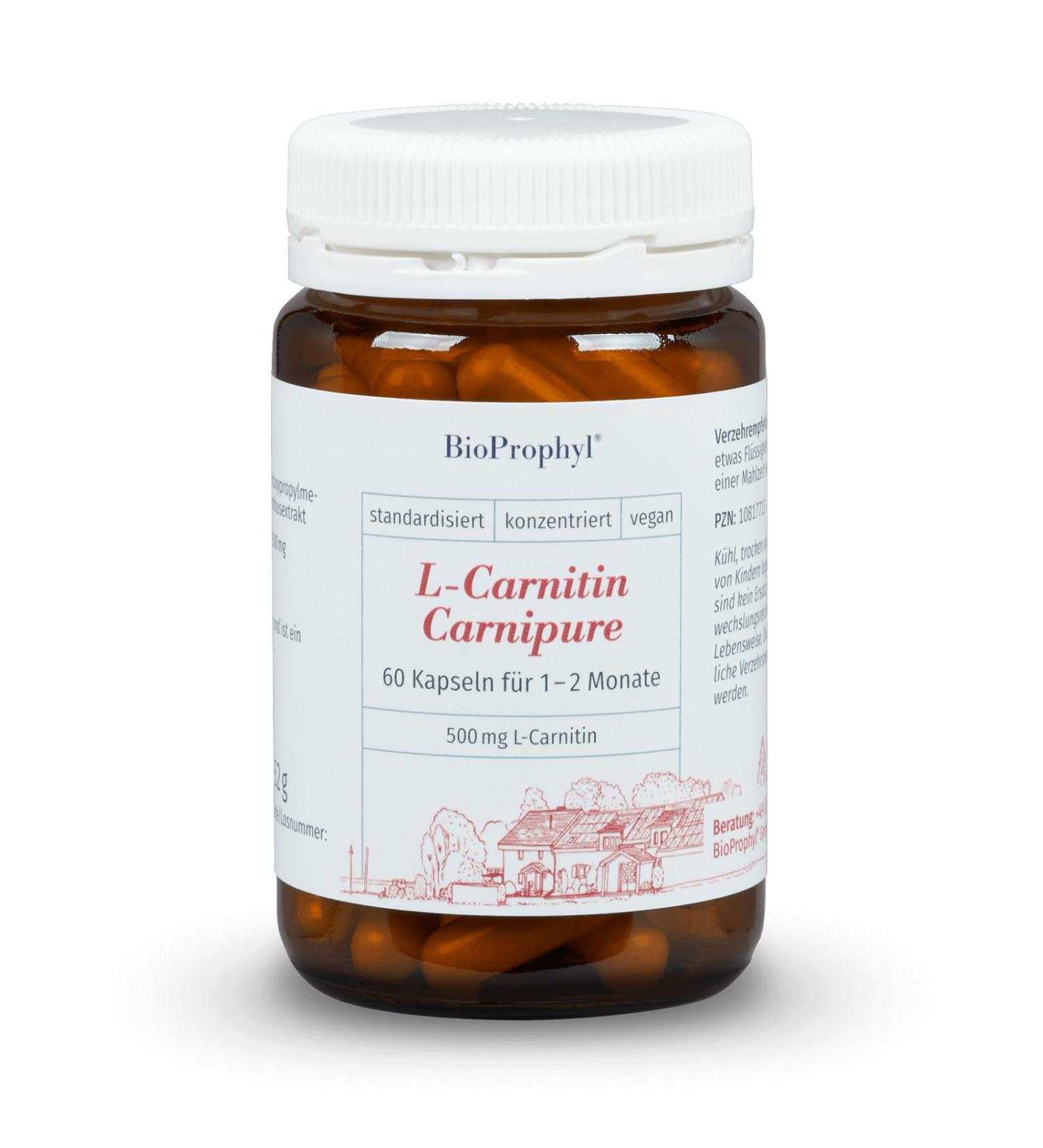 BioProphyl L-Carnipure Carnitine - 100% Pure L-Carnitine Certified Vegetarian - 60 Capsules - Lonza Approved for Optimal Health - Buy Online on GoSupps.com