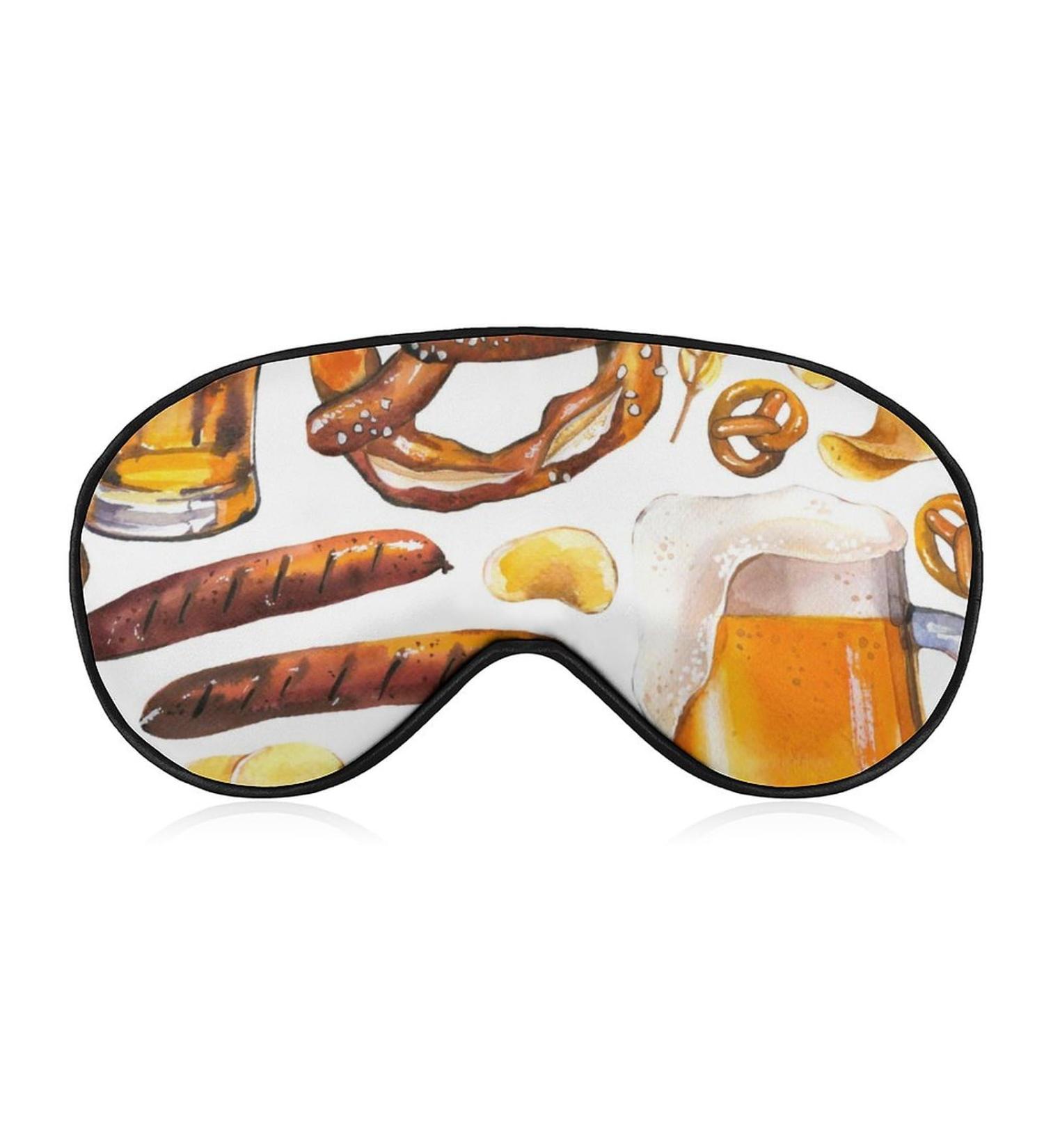 Traditional Oktoberfest Beer Sleep Mask - Adjustable Strap Eye Cover for Men and Women - Buy Online on GoSupps.com