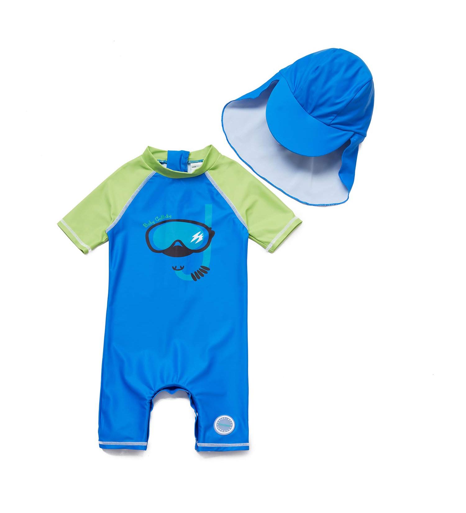 BONVERANO Baby Boys Swimsuit | Toddler Bathing Suit with UPF 50+ Sun Protection | Zipper One Piece Swimwear | 2-3 Years | Diving-goggles - Buy Online on GoSupps.com