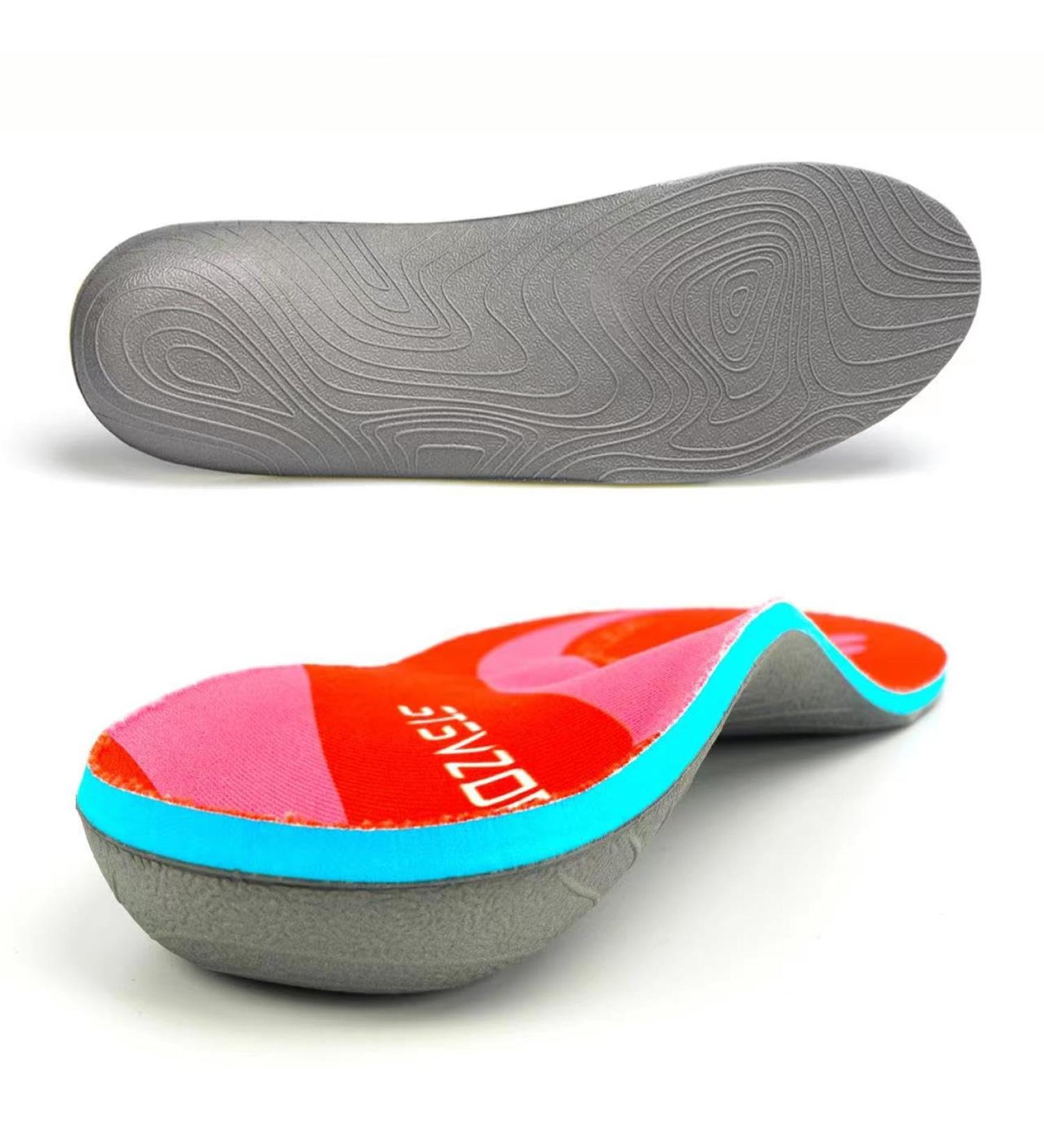 Arch Support Sports Insoles - Relieve Foot Fatigue - Unisex - UK Size 8 (27cm) - Red - Buy Online on GoSupps.com