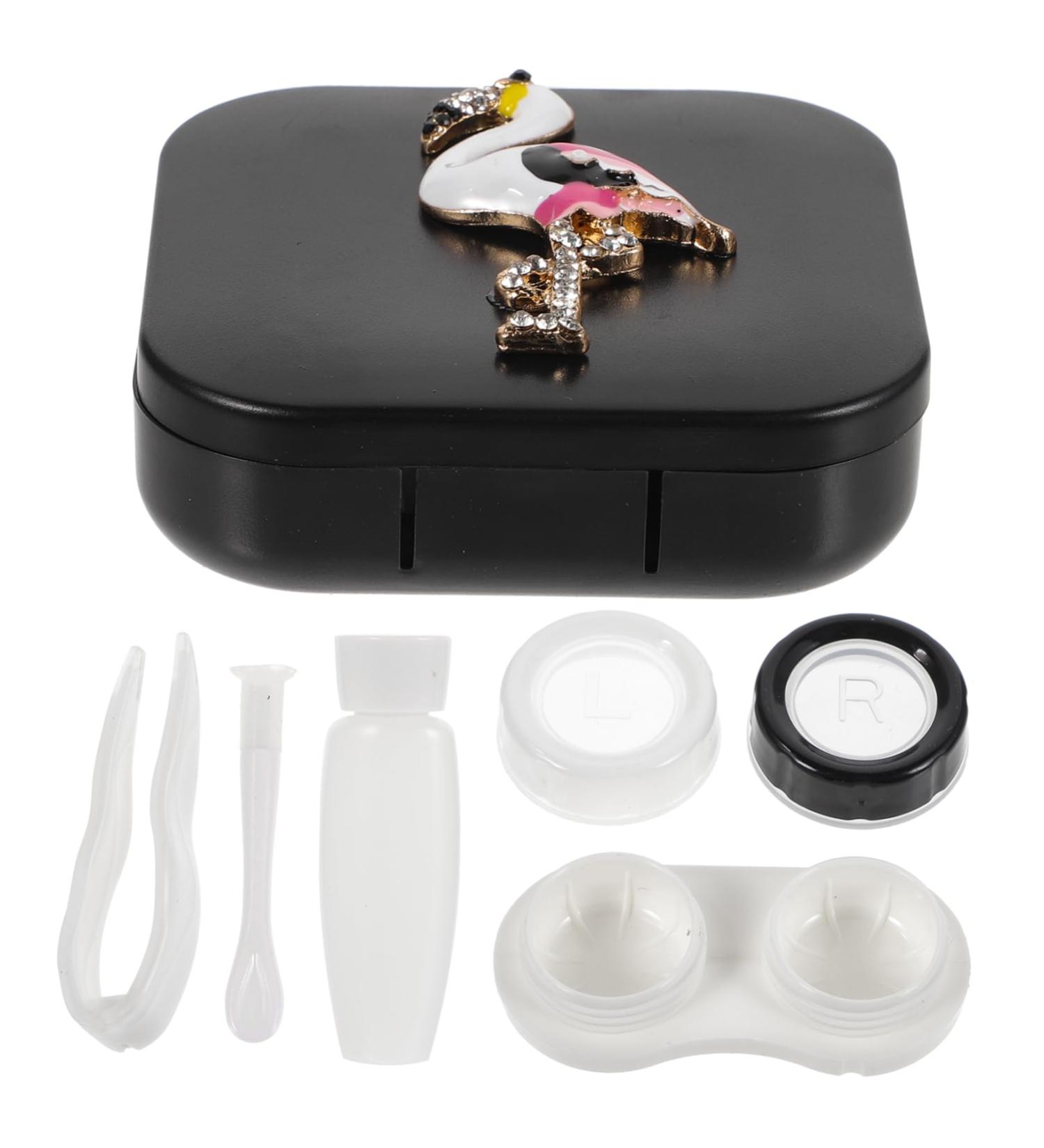 Partykindom Contact Lens Case Set Compact Holder with Mirror & Foil Lenses for Travel | Perfect for Your Makeup Routine - Buy Online on GoSupps.com