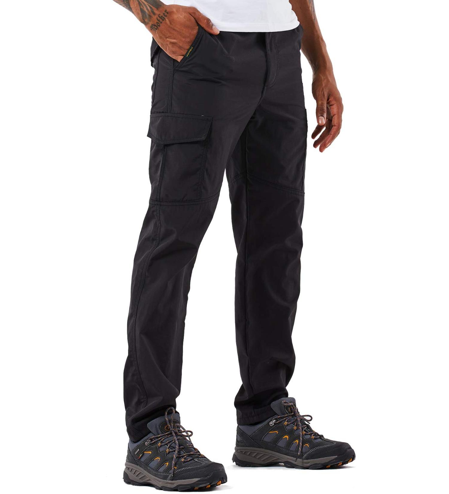 Yawho Men's Waterproof Windproof Hiking Pants - Softshell Trekking Cargo Trousers | Fast Dry Outdoor Gear (L 105 Black) - Buy Online on GoSupps.com