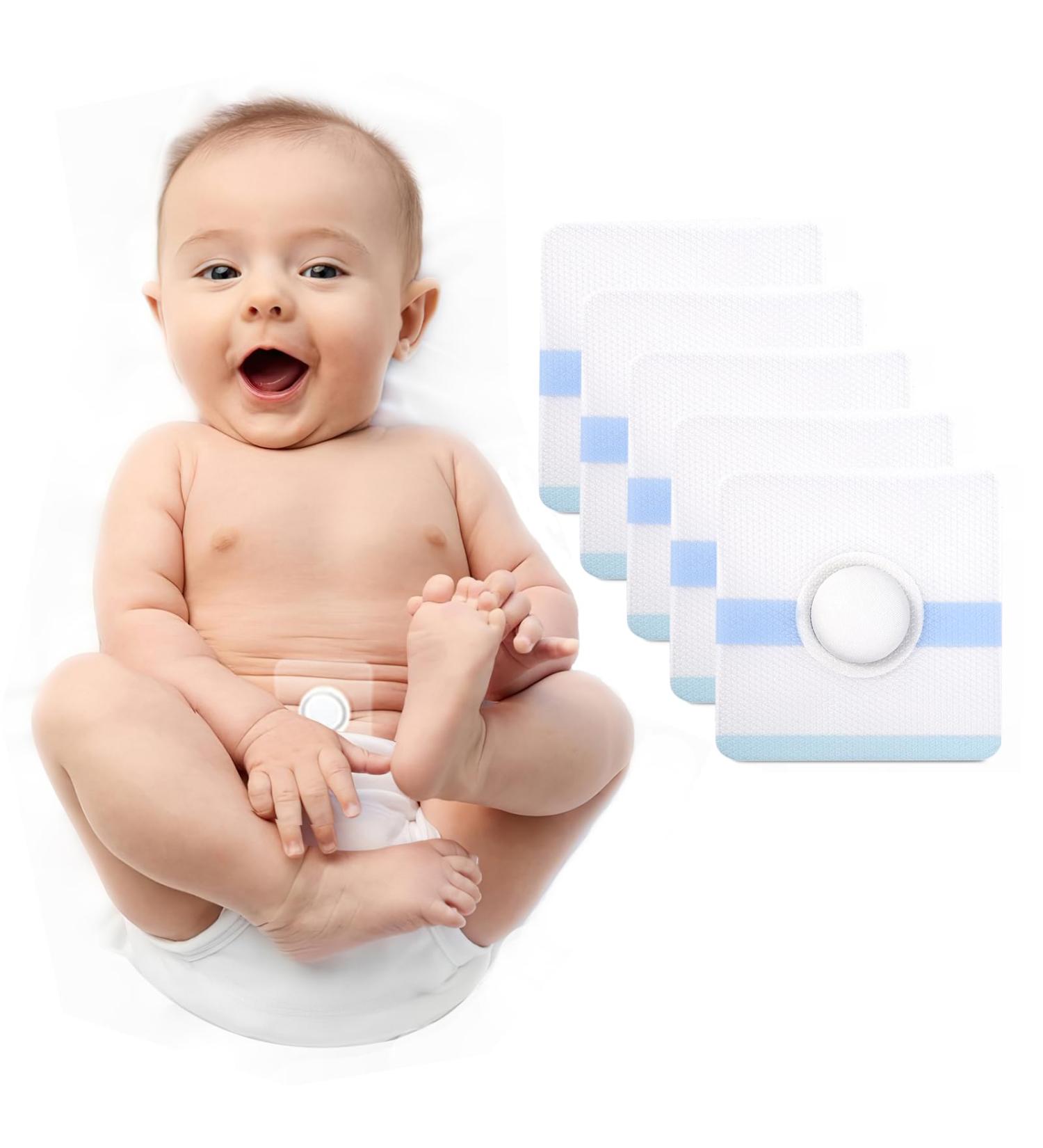 Belly Button Shaper with Waterproof Cotton Pads 5 Piece Baby Belly Band & Wrap (10x10cm) | International Shipping Available - Buy Online on GoSupps.com