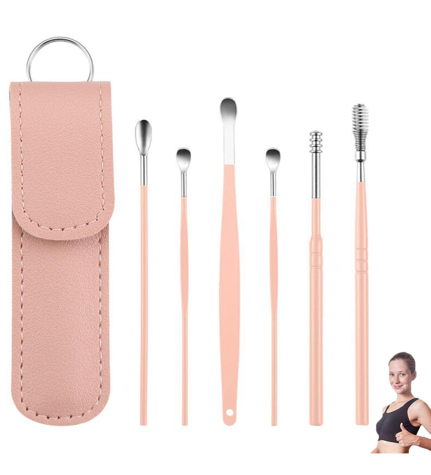 Pleteffect Ear Cleaner The Most Professional Ear Cleaning Master in 2024 Earwax Cleaner Tool Set 6pcs Innovative Spring Earwax Cleaner Tool Set Portable Ear Cleaning Kit (One Size Pink) One Size Pink - Buy Online on GoSupps.com