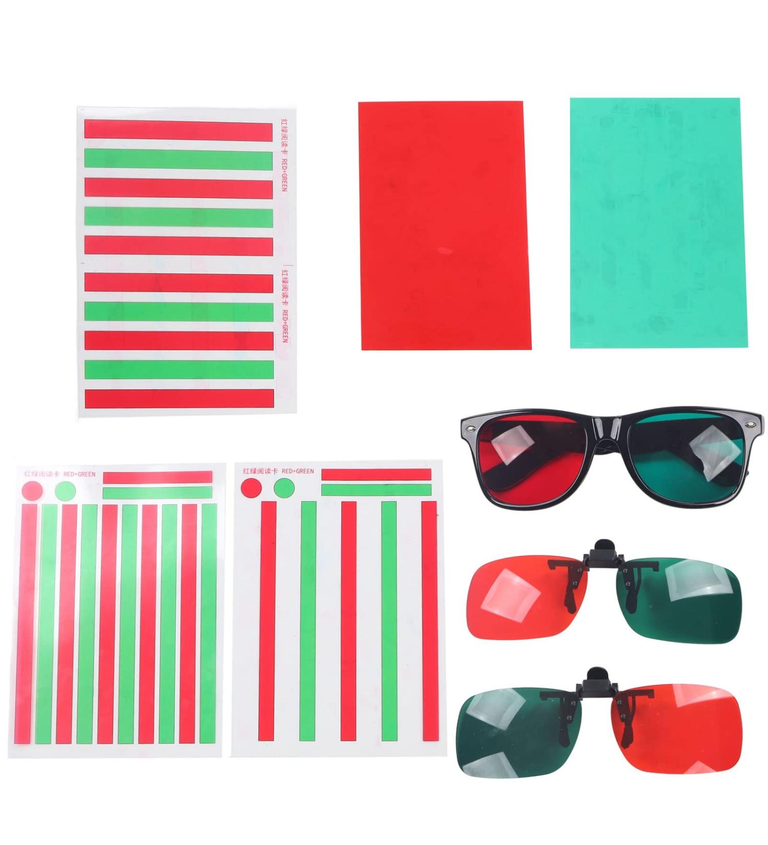 Red Green Glasses for Color Blindness | Protanopia & Amblyopia Reading Aid | Monocular Training Device - Buy Online on GoSupps.com