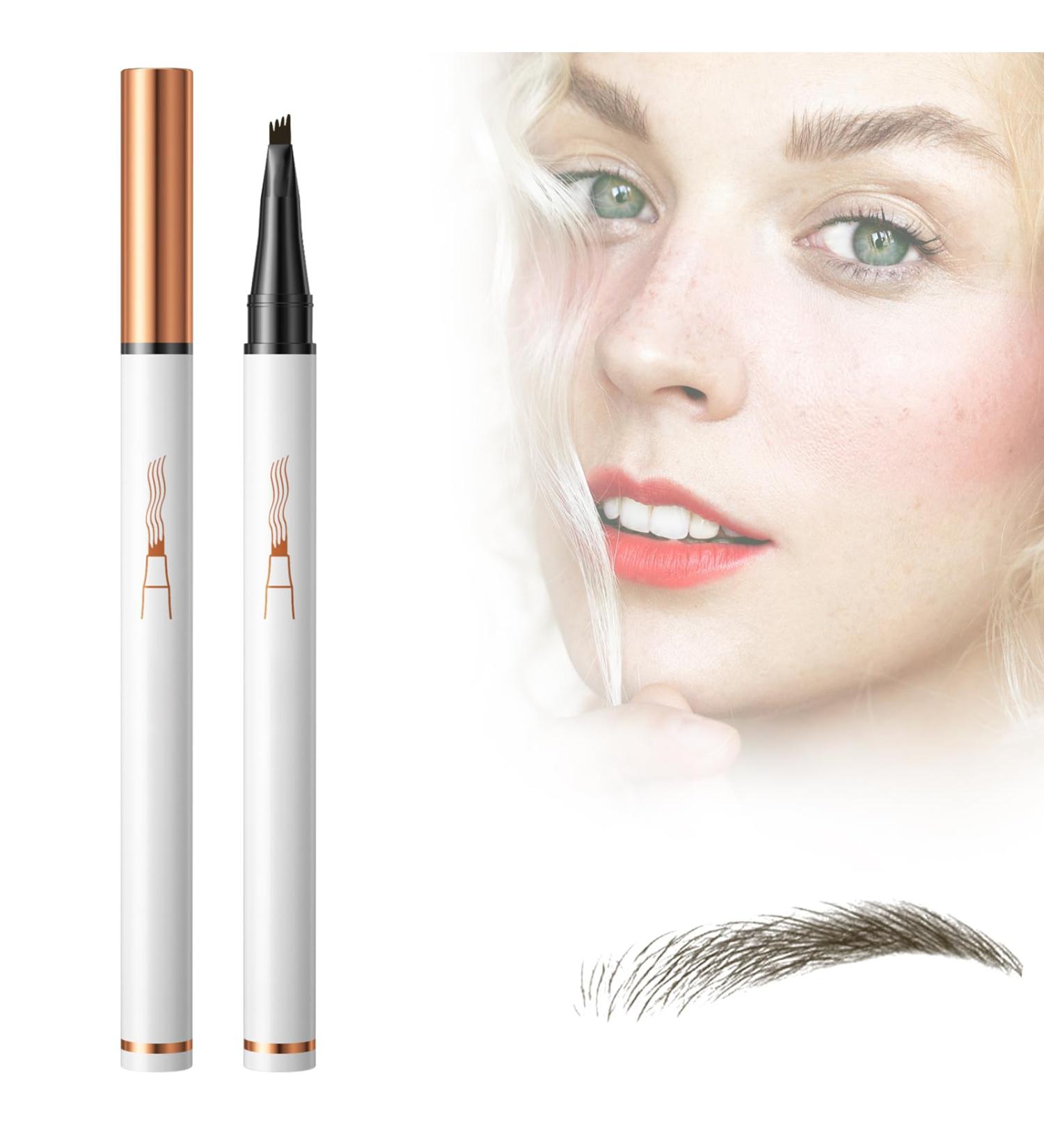 Magic Eyebrow Pencil with 4 Fork Tip Microblading Brow Pencil for Natural Makeup Long-Lasting All Day Fine Stroke 3D Waterproof Brow Pen to Accurate Depiction for Makeup Beginners(Light Brown) - Buy Online on GoSupps.com