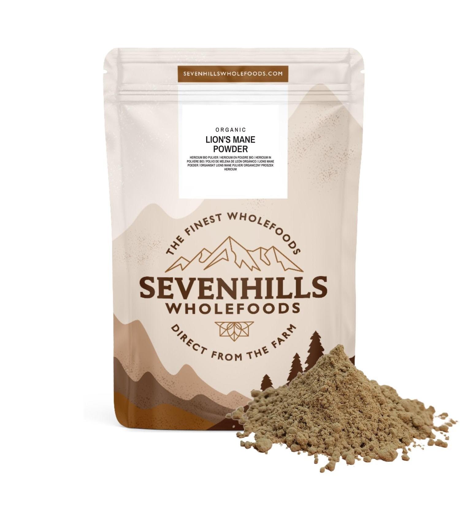 Buy Sevenhills Wholefoods Organic Lion's Mane Mushroom Powder 400g | Hericium Erinaceus | International Shipping - Buy Online on GoSupps.com