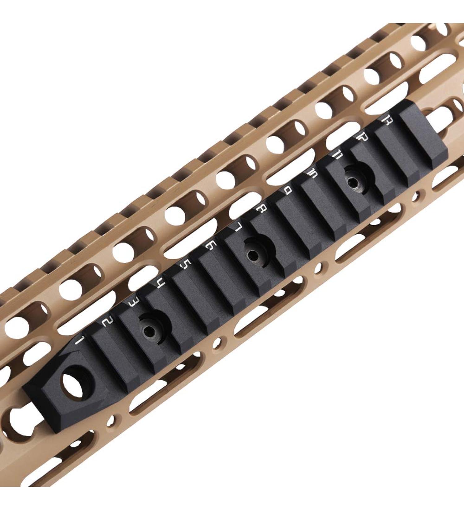 TuFok 13-Slot Aluminum Picatinny Rail for Keymod - Thin 0.37in Height, Black - Buy Online on GoSupps.com
