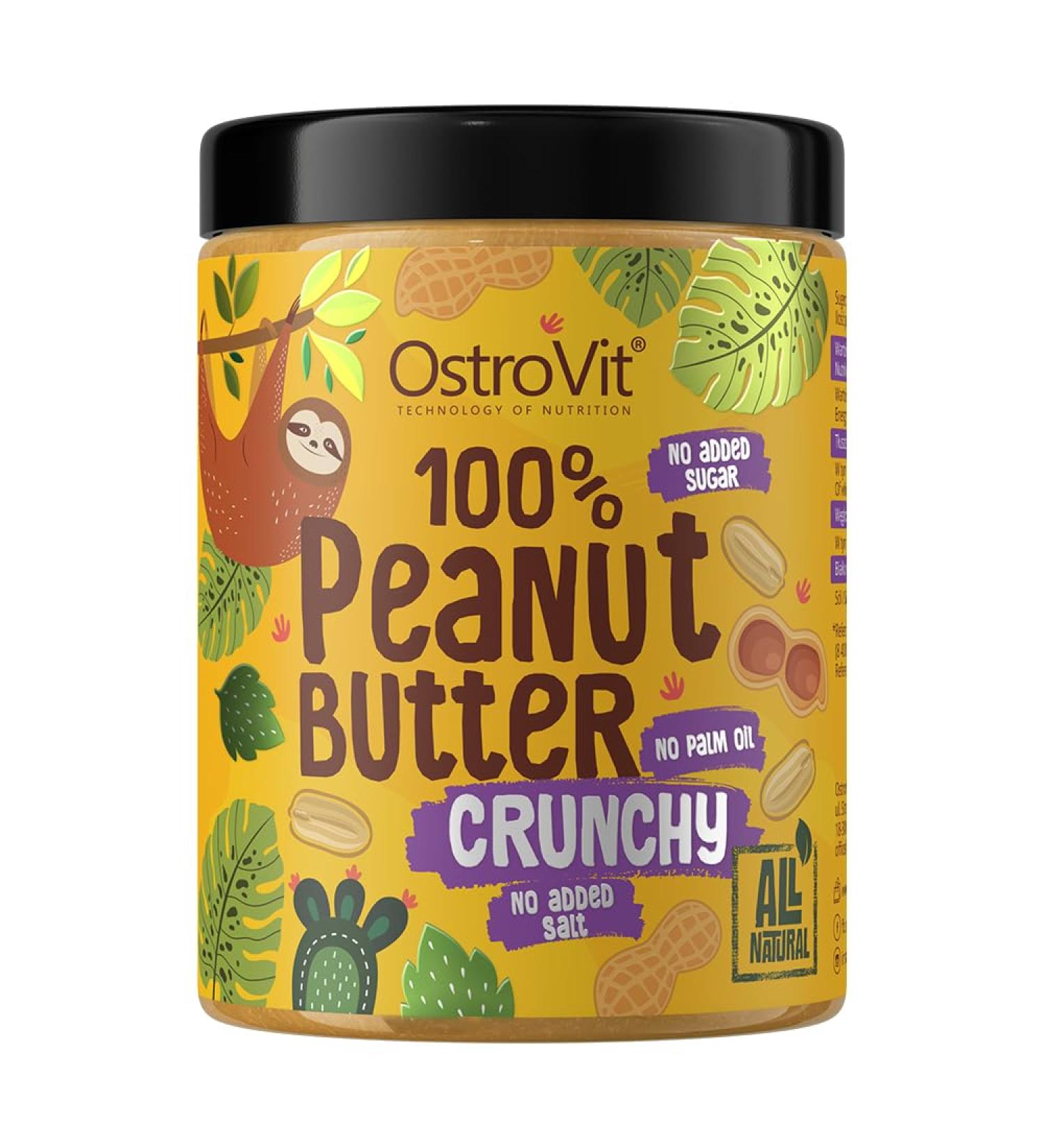 OstroVit 100% Peanut Butter (1000g) Croustillant - Buy Online on GoSupps.com