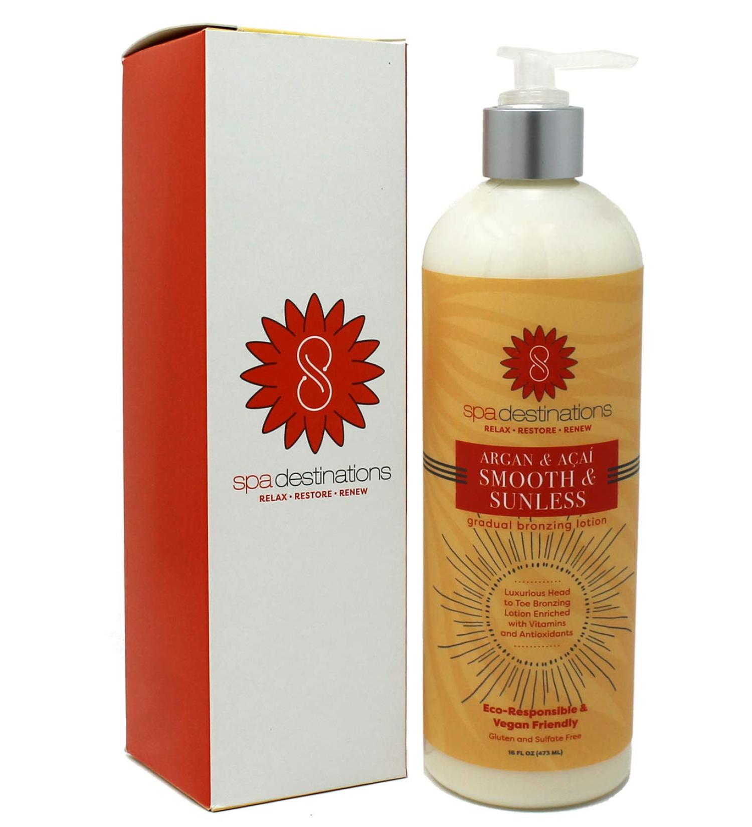 Argan & A a Smooth Gradual Bronzing Lotion 16 oz - Sunless Tanning for a Radiant Glow | International Shipping Available - Buy Online on GoSupps.com