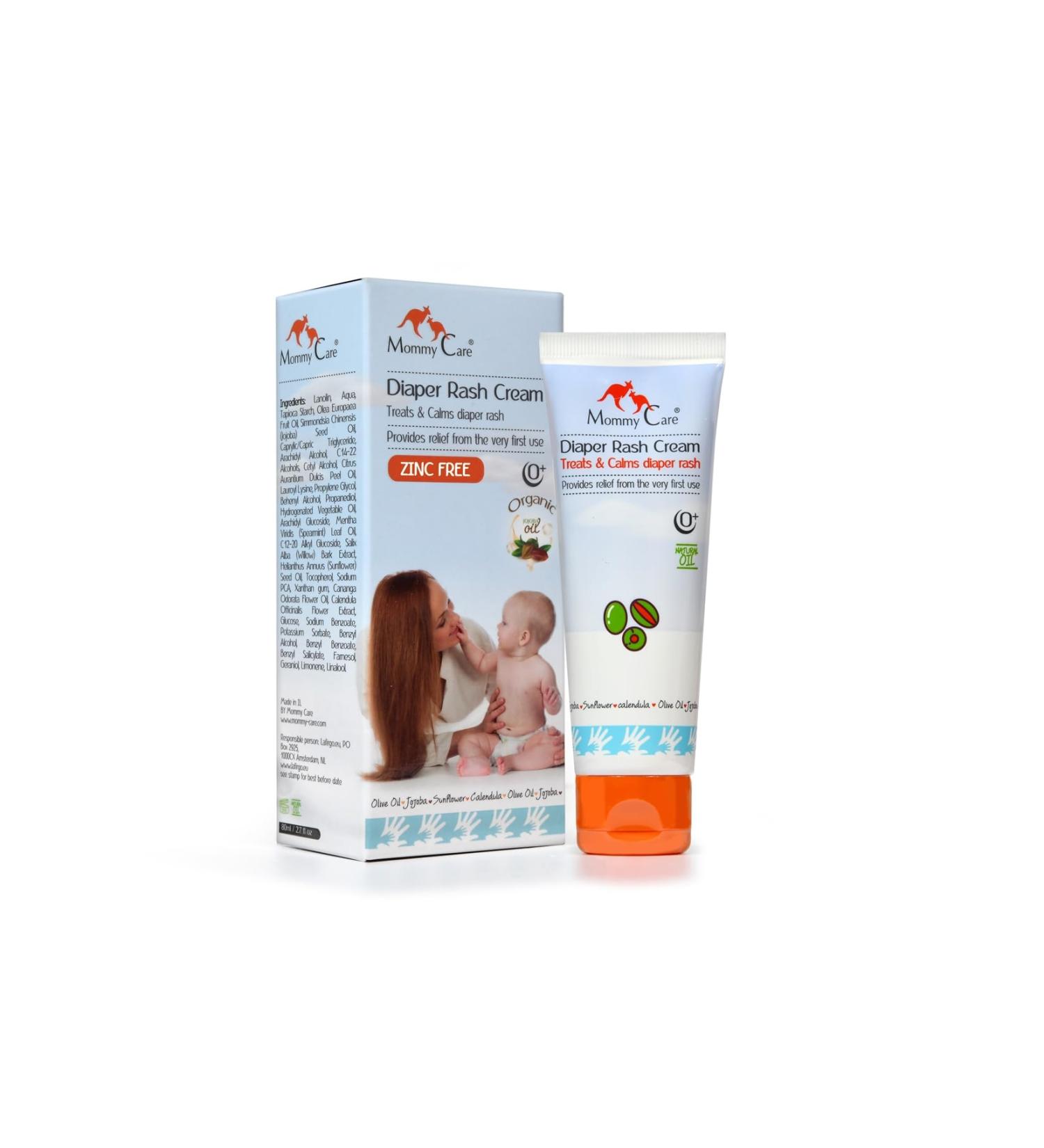 Mommy Care Zinc-Free Diaper Rash Cream 80ml | Soothing & Nourishing with Jojoba & Olive Oil - Perfect for Sensitive Skin - Buy Online on GoSupps.com