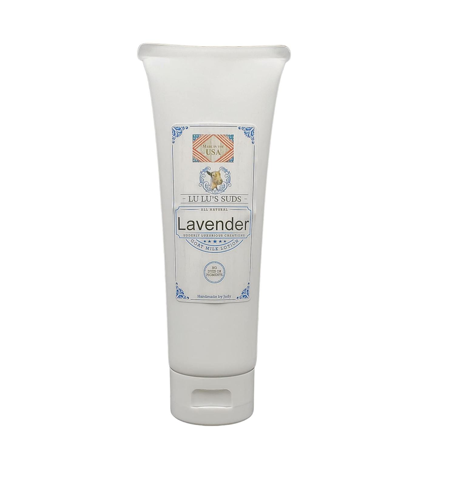 Lu Lu's Suds Handmade All Natural Goat Milk Moisturizing Body Lotion (8oz Lavender) - Buy Online on GoSupps.com