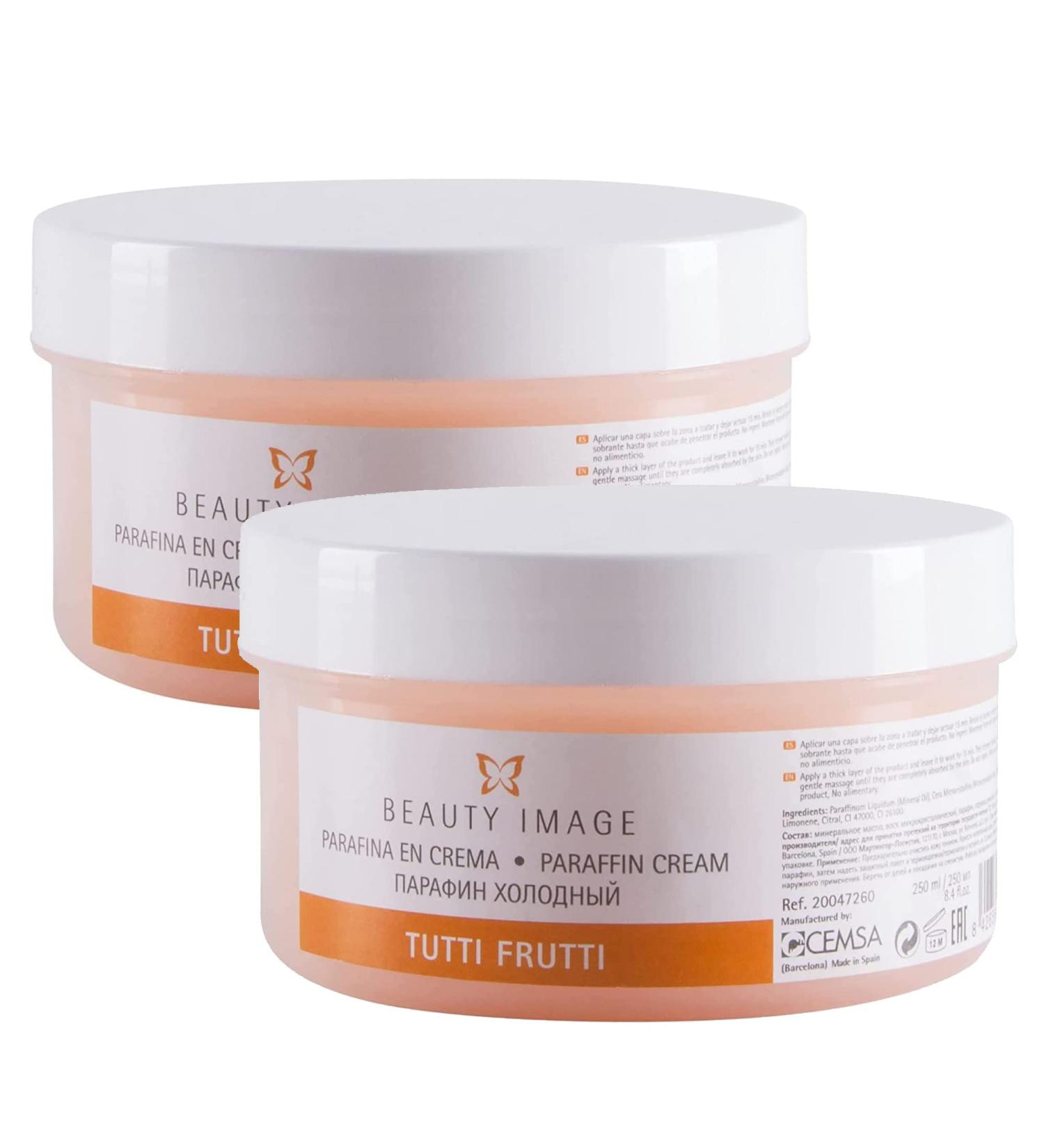 Paraffin for hands and feet - paraffin bath for hands - idealo treatment for complaints - sauna cream effect - 250 ml - 190 gr 2 Pack - fragrance tutti frutti