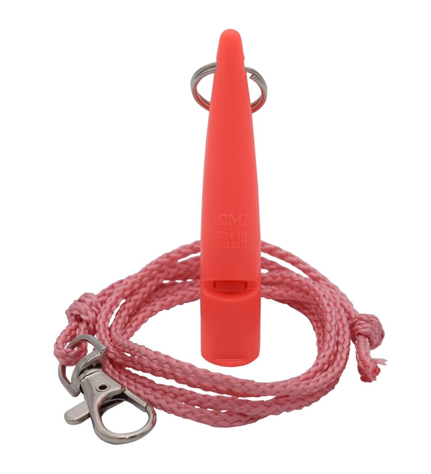 ACME Dog Whistle No. 211.5 - Original from England Loud & Far-Reaching with FREE Whistle Band - Coral Red - Shop Internationally! - Buy Online on GoSupps.com