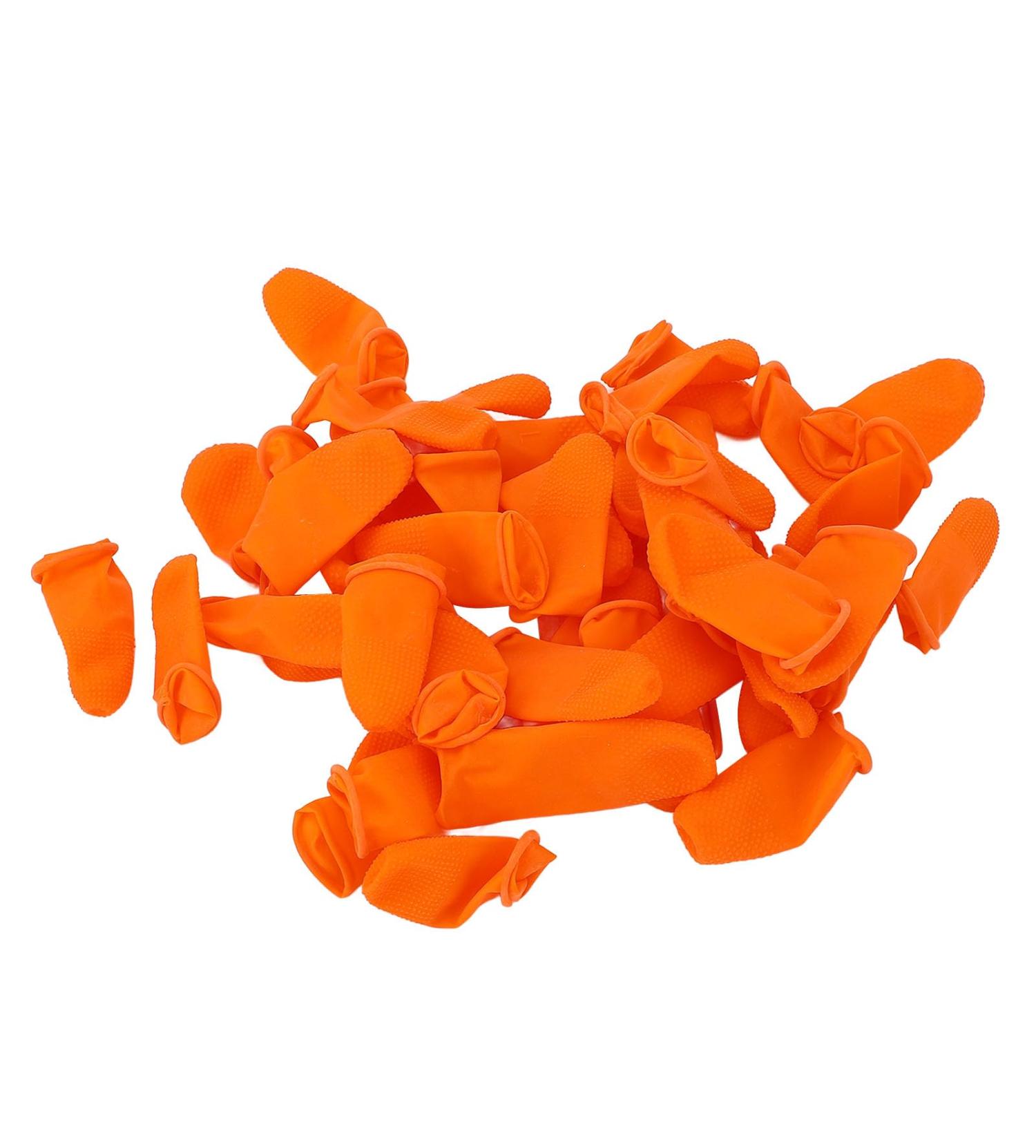 ASHATA Finger Cots - Disposable Latex Finger Protectors Large Non-Slip Wear-Resistant Covers 100 Pcs (2.6 x 0.8in) for Safe & Comfortable Use - International Shipping Available - Buy Online on GoSupps.com