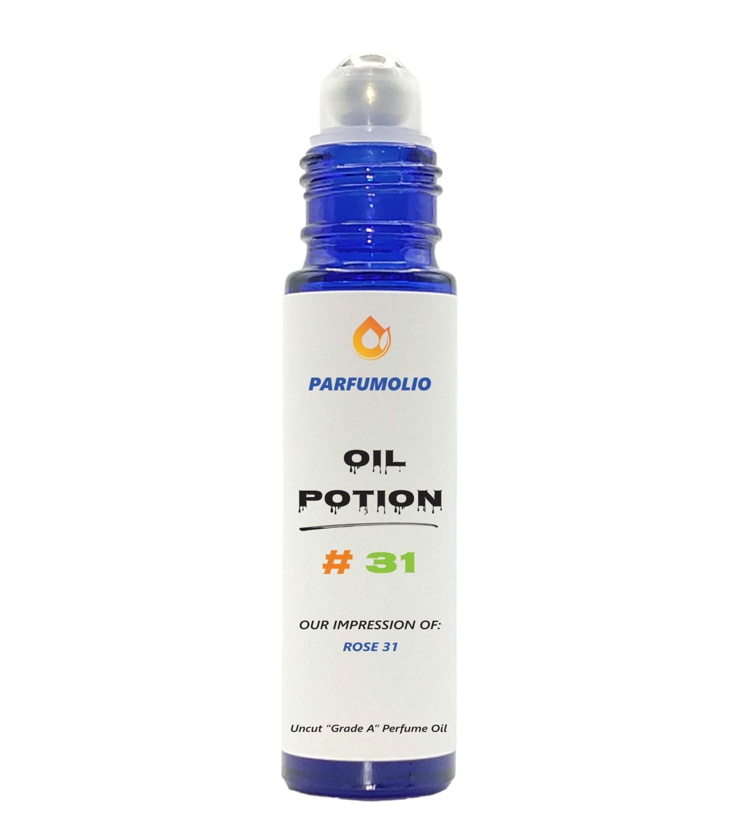 Oil Potion # 31 Inspired by Rose 31 Unisex Uncut Grade A Fragrance Body Oil Dupe Concentrated Long Lasting Roll-On 10ml / 0.33 oz - Buy Online on GoSupps.com