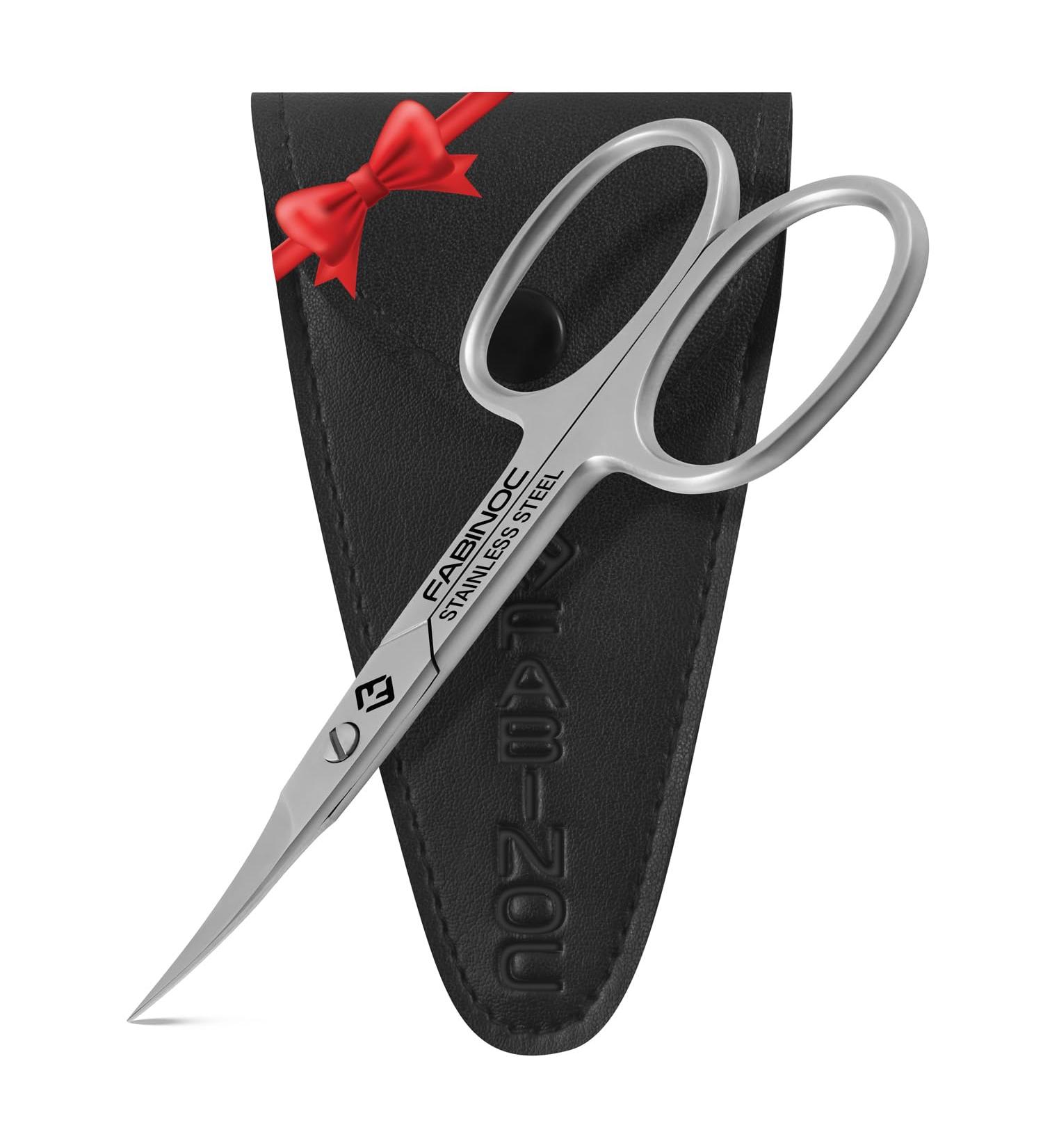 FABINOC Nail Scissors | Curved Cuticle Scissors for Dead Skin | German Quality Stainless Steel Multi-Purpose Sharp Manicure Scissors for Men & Women Cuticle Nail Scissors- Curved - Buy Online on GoSupps.com