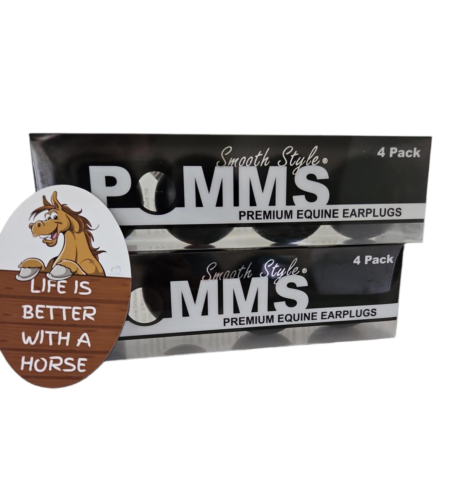 Buy Horse Smooth Ear Plugs - 2 Packs (4 Pairs) - Reduce Noise for Training & Riding - Fits 14 HH & Over - Fun Magnet Included - Buy Online on GoSupps.com