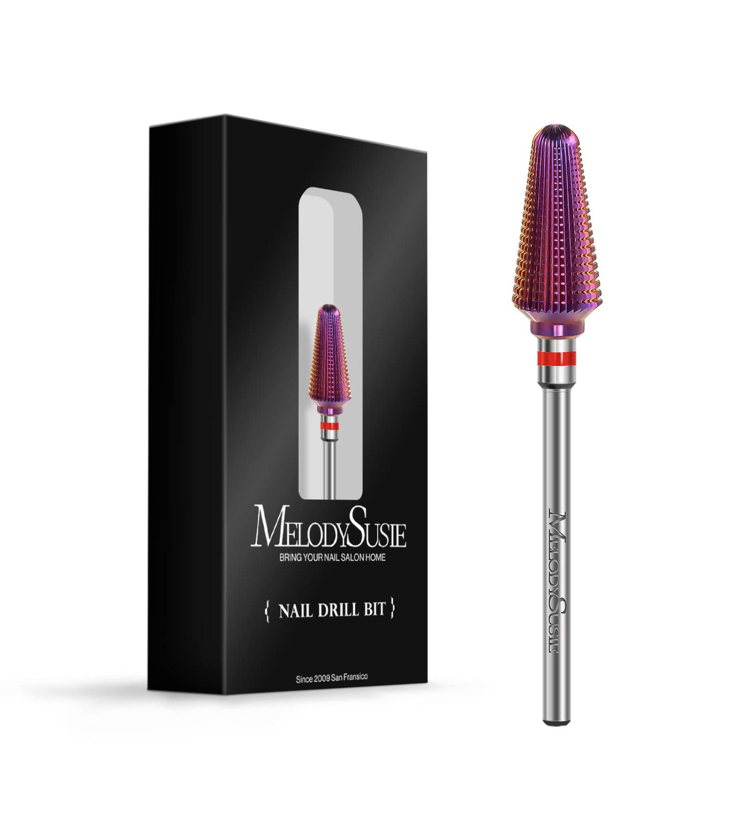 MelodySusie Professional Tornado Carbide Tungsten Nail Drill Bit - Fine Tapered Series Bit-X for Manicure Pedicure Gel Polishing - Purple Salon Bits - Buy Online on GoSupps.com