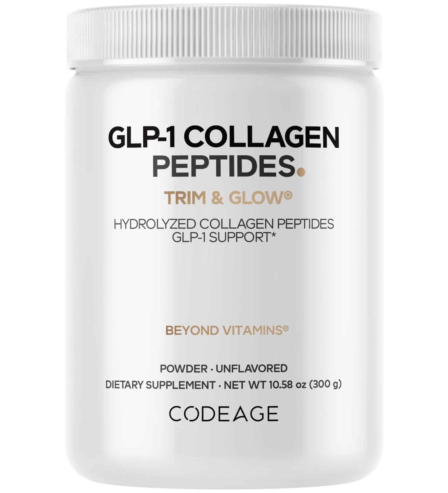 Codeage GLP-1 Collagen Powder Supplement - Nextida GC Collagen Peptides - GLP 1 Support - Hydrolyzed Grass-Fed Type I & III Unflavored - Non-GMO Gluten-Free Dairy-Free - 10.58 Oz - Buy Online on GoSupps.com
