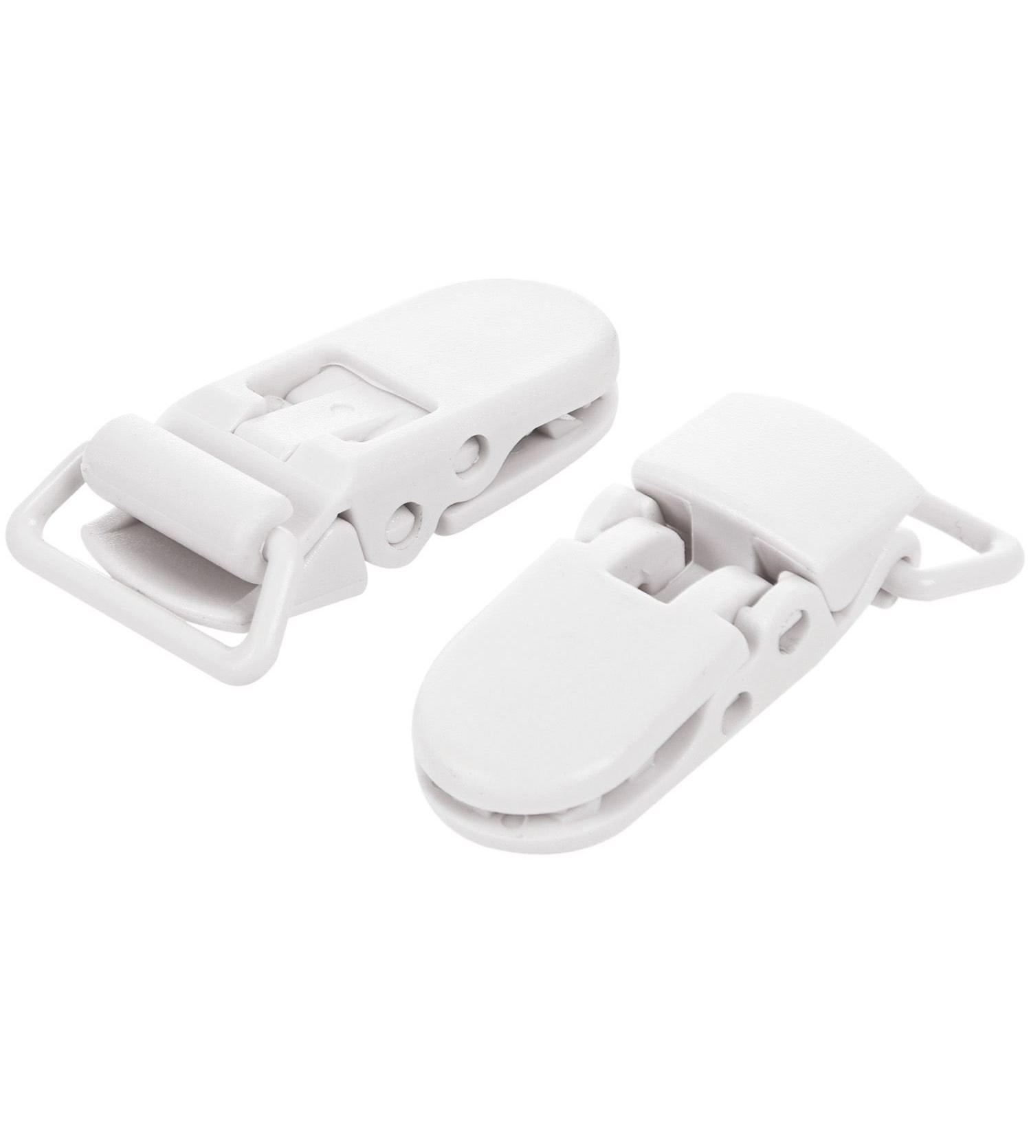 Bassulouda 10Pcs Baby T-Shape Plastic Pacifier Clips | Soother Dummy Holders - White Color | Secure & Stylish International Shipping - Buy Online on GoSupps.com