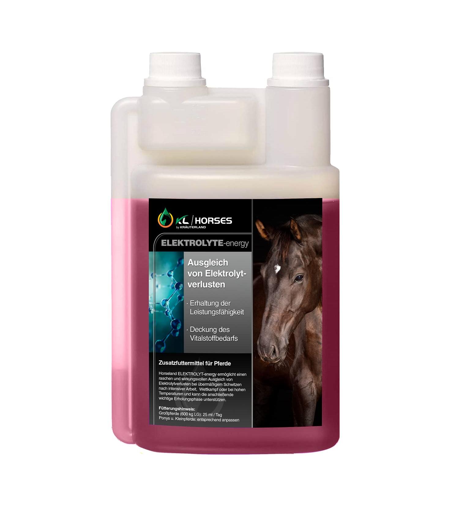 Herbal land electrolyte energy liqiud for horses 1l - 1000ml liquid electrolytes for optimal regeneration & performance - in premium quality