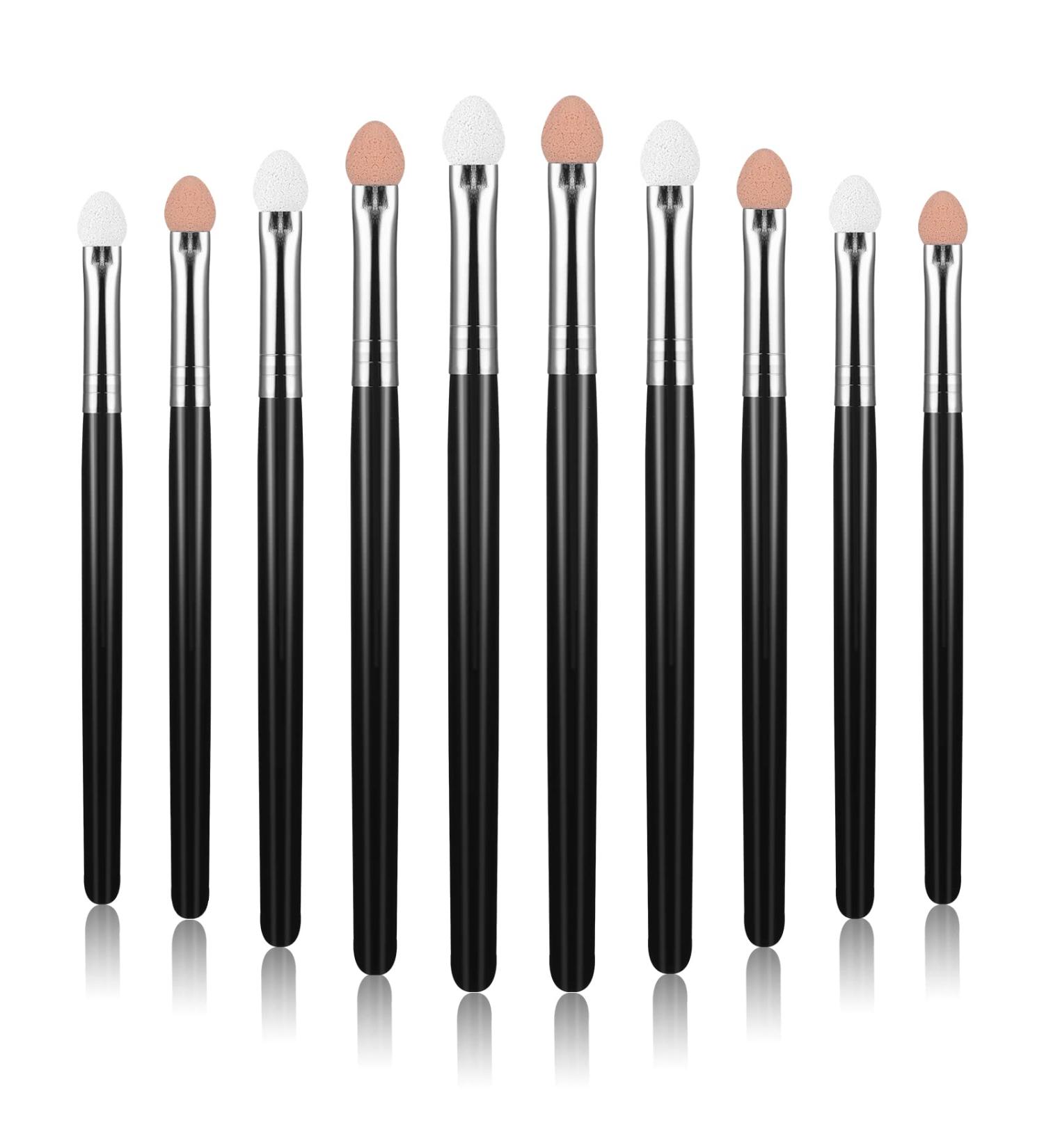 Wllhyf 10-Piece Makeup Brush Set - Professional Eyeshadow Applicator & Sponge Reusable & Washable Black - Buy Online on GoSupps.com